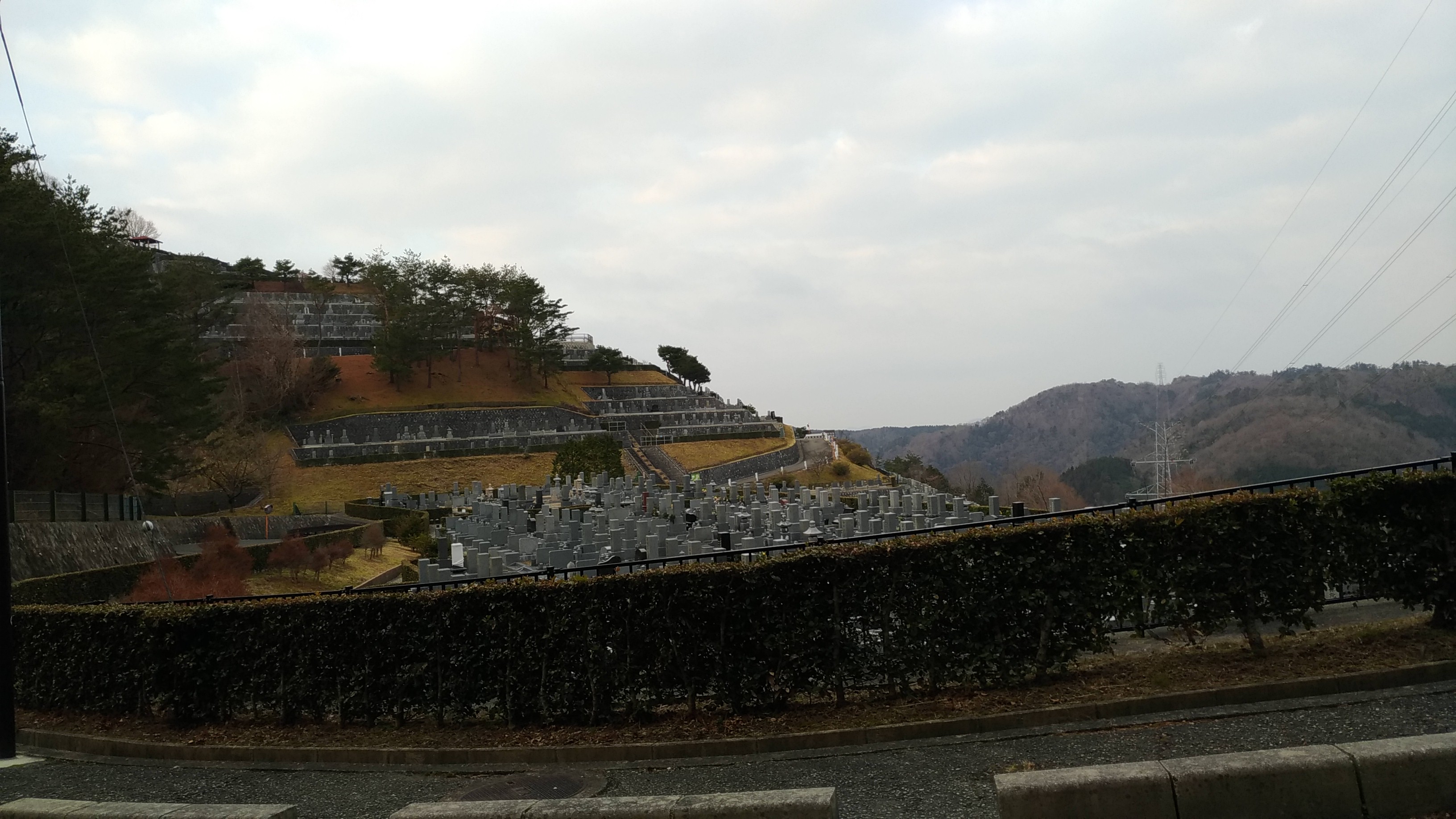 バス通り：8区階段墓所風景