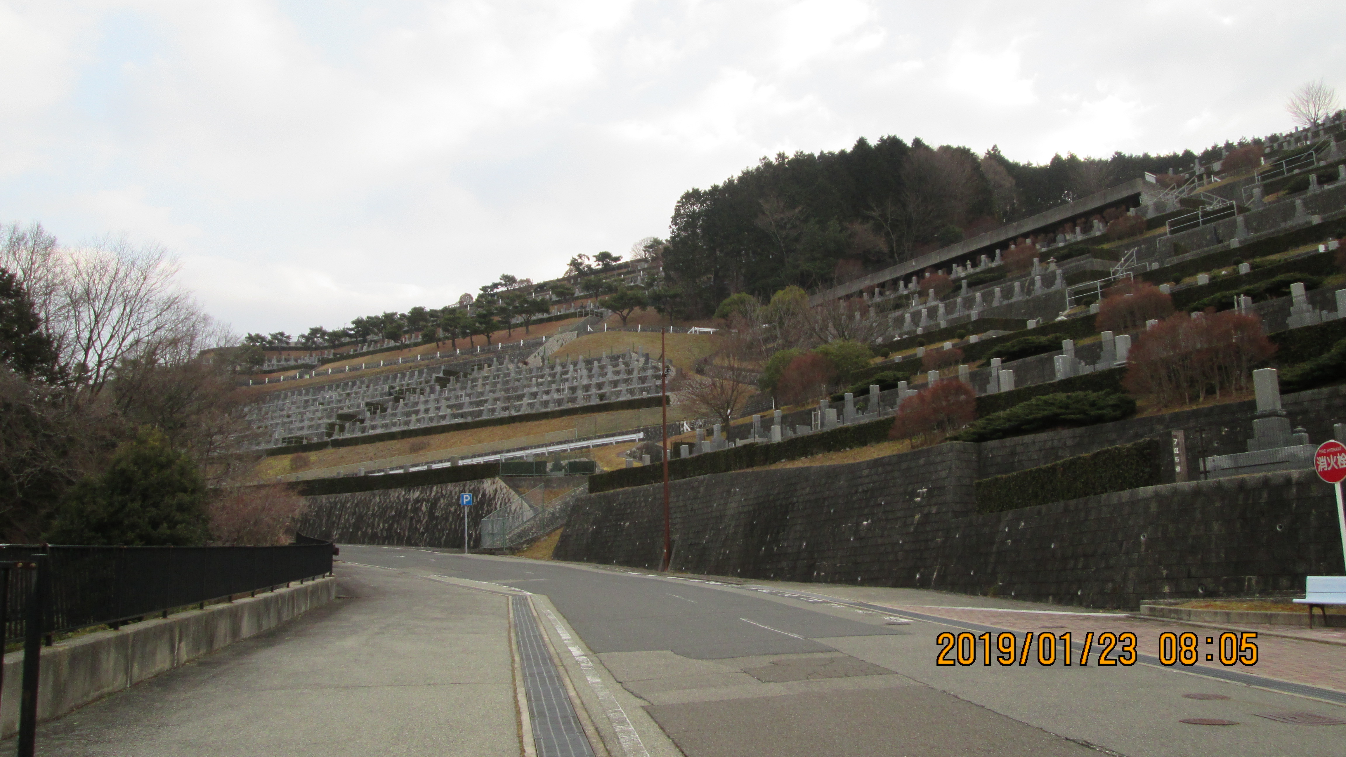  バス通り:7区バス停休憩所～風景