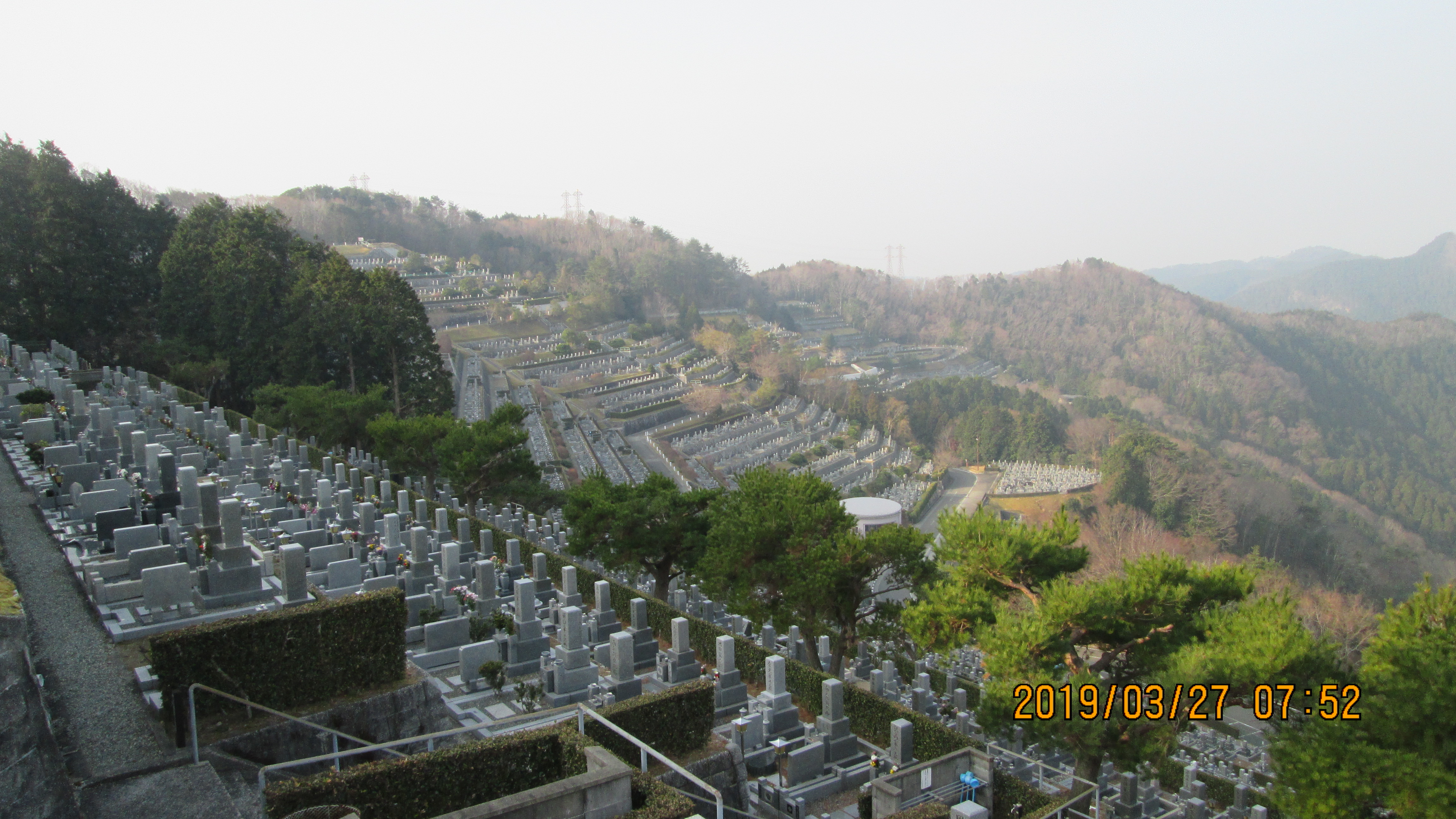 階段墓域・8区4番墓所からの風景