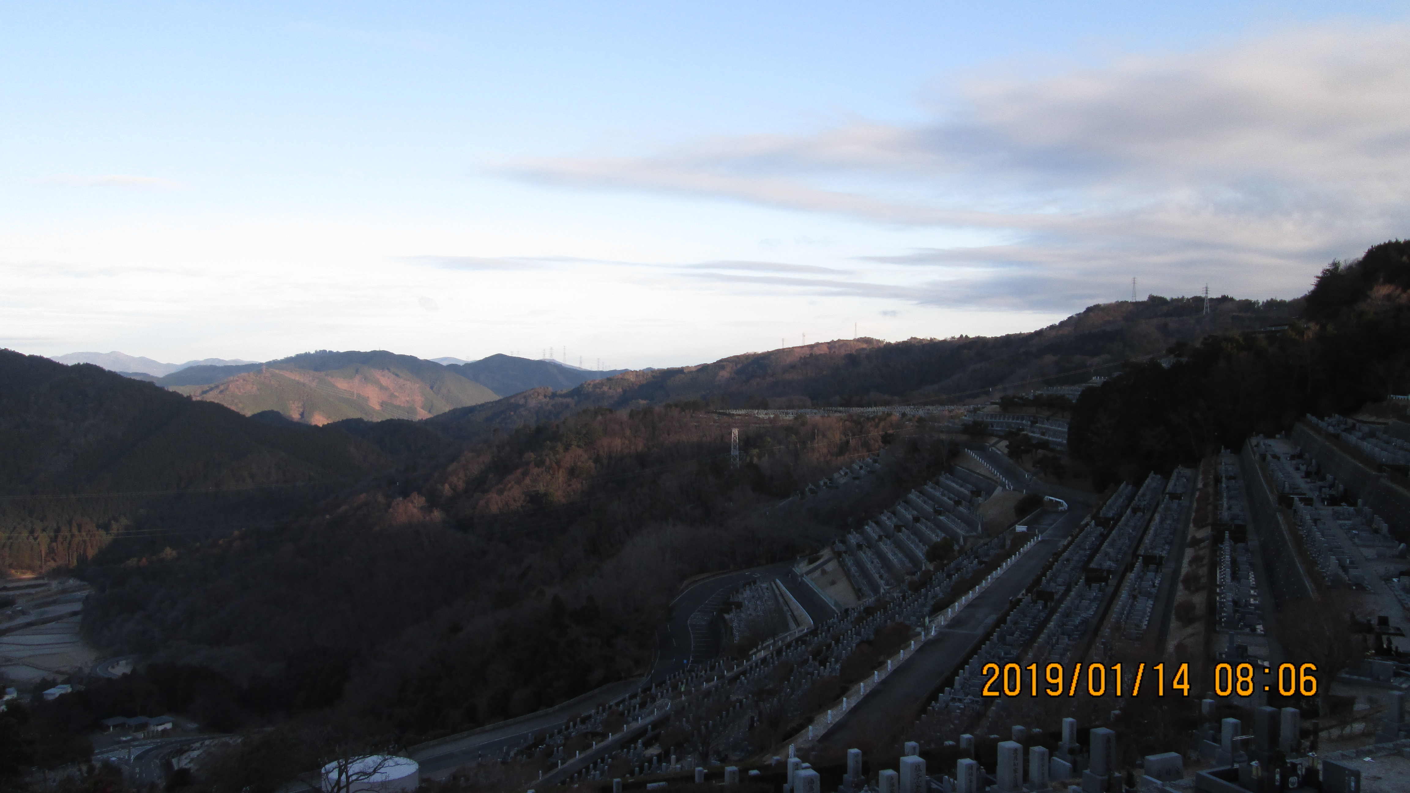 7区3番墓所上段駐車場からの風景