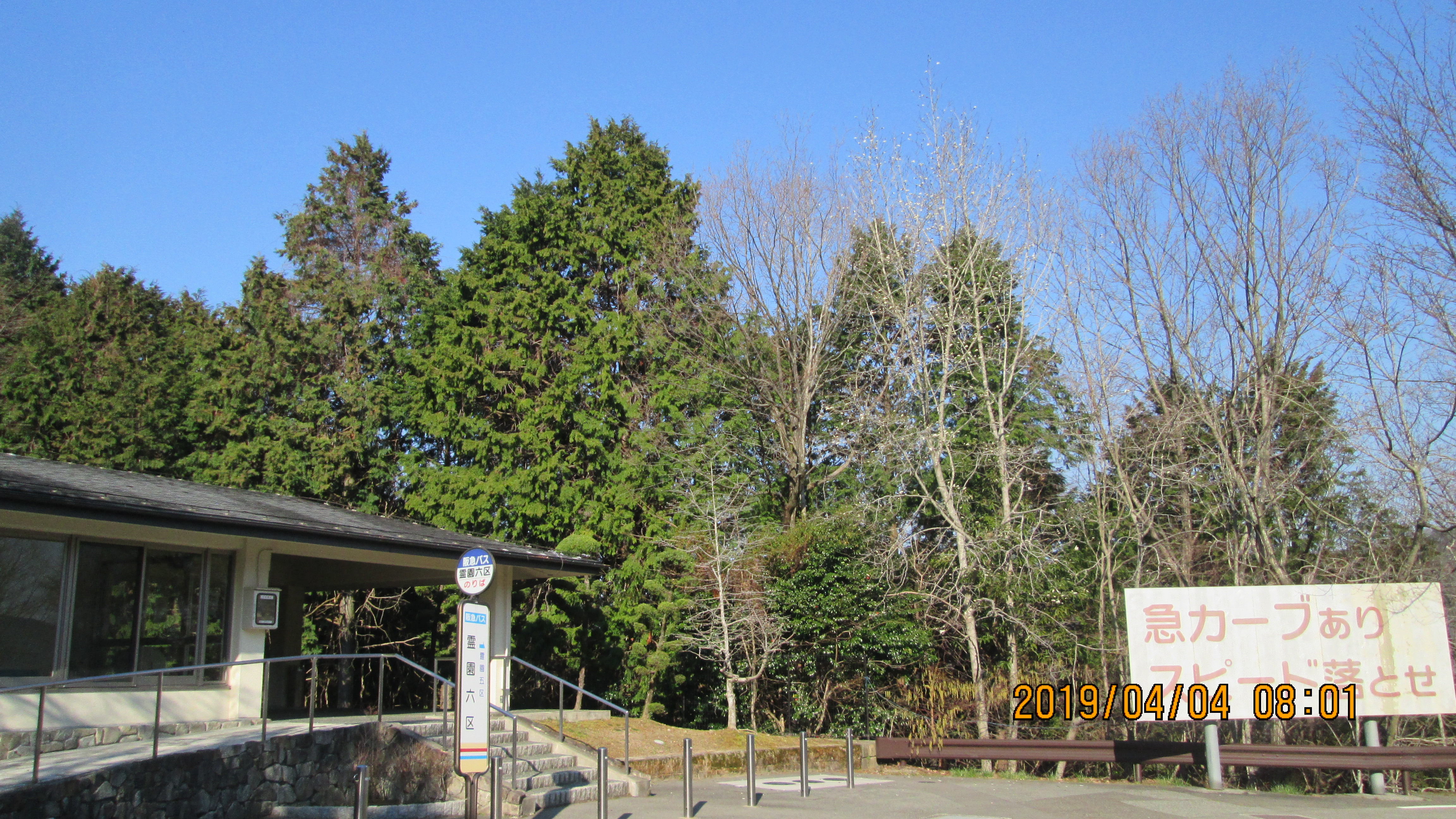 バス通り・6区バス停風景