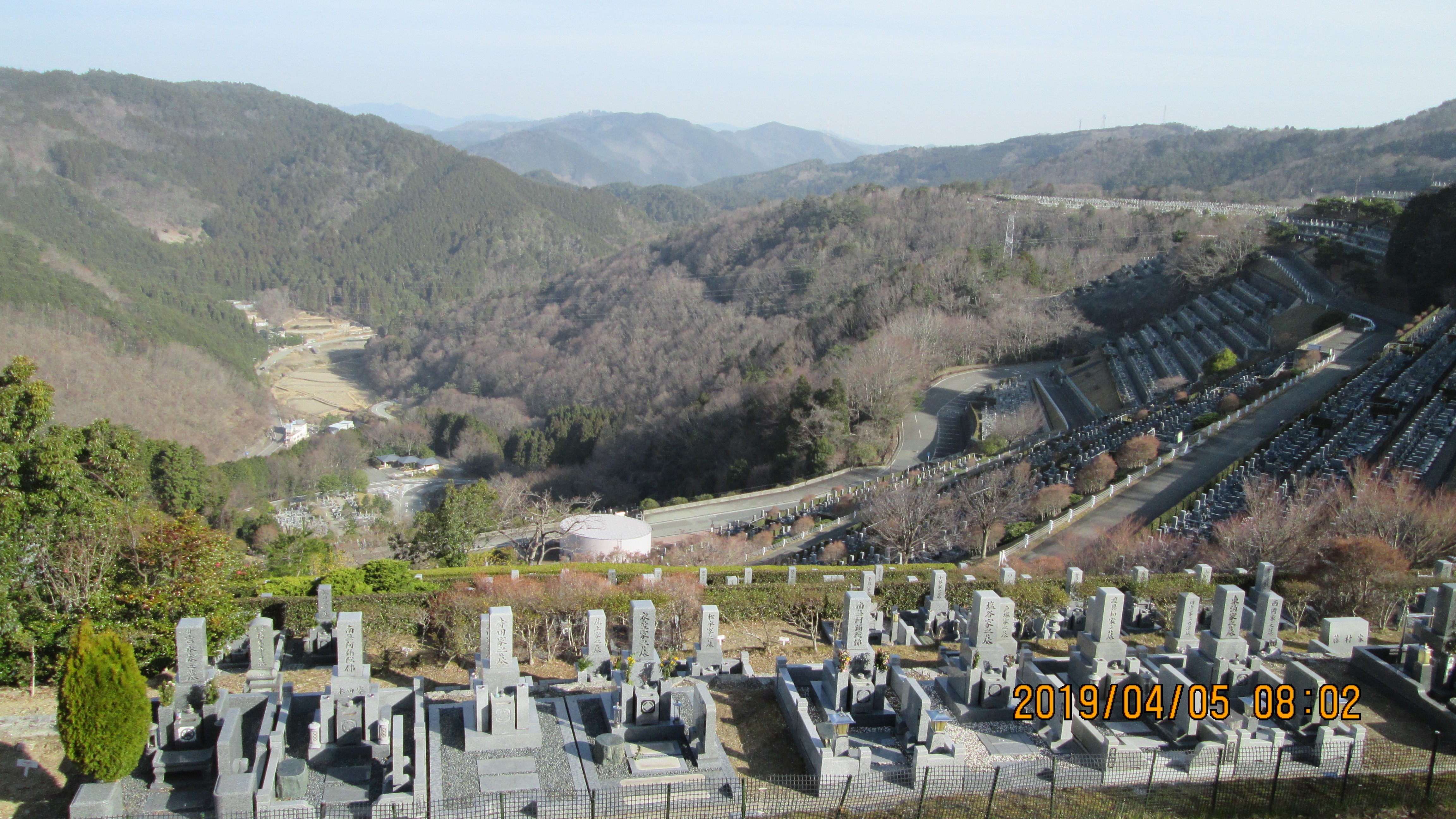 階段墓域・7区3番上段駐車場風景