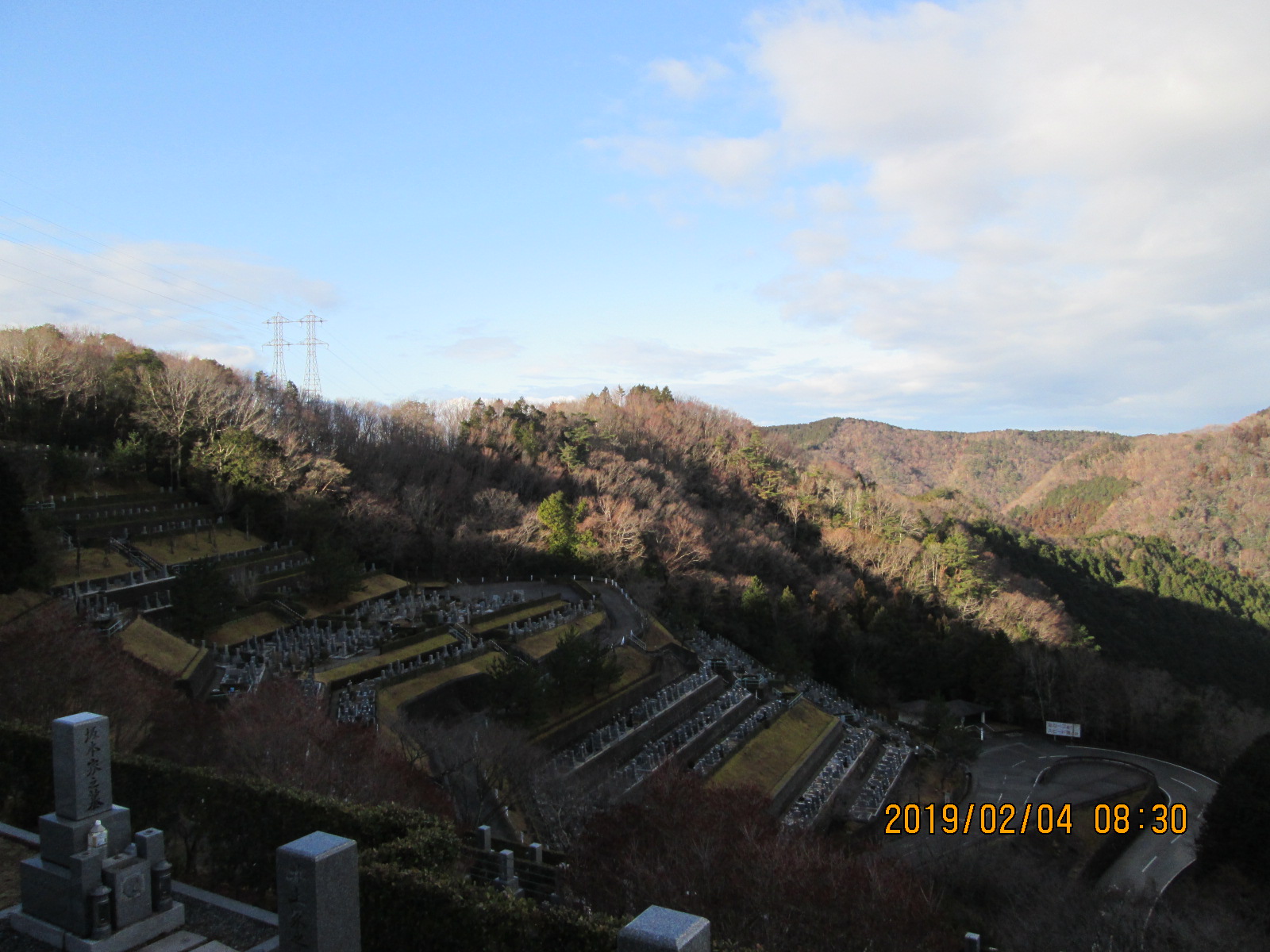 階段墓所：6区4番枝道～の風景