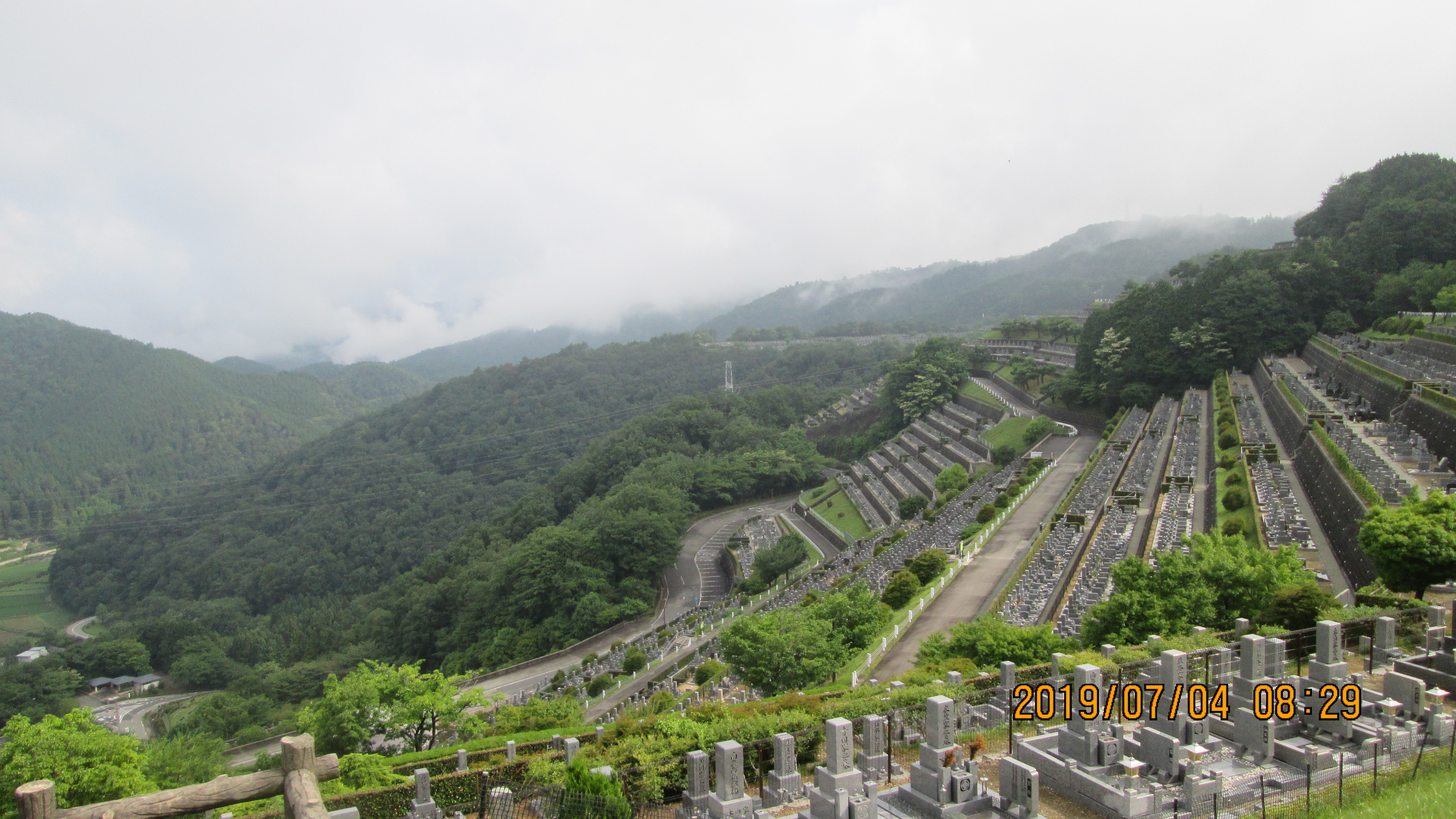 階段墓域・7区3番上段駐車場～風景