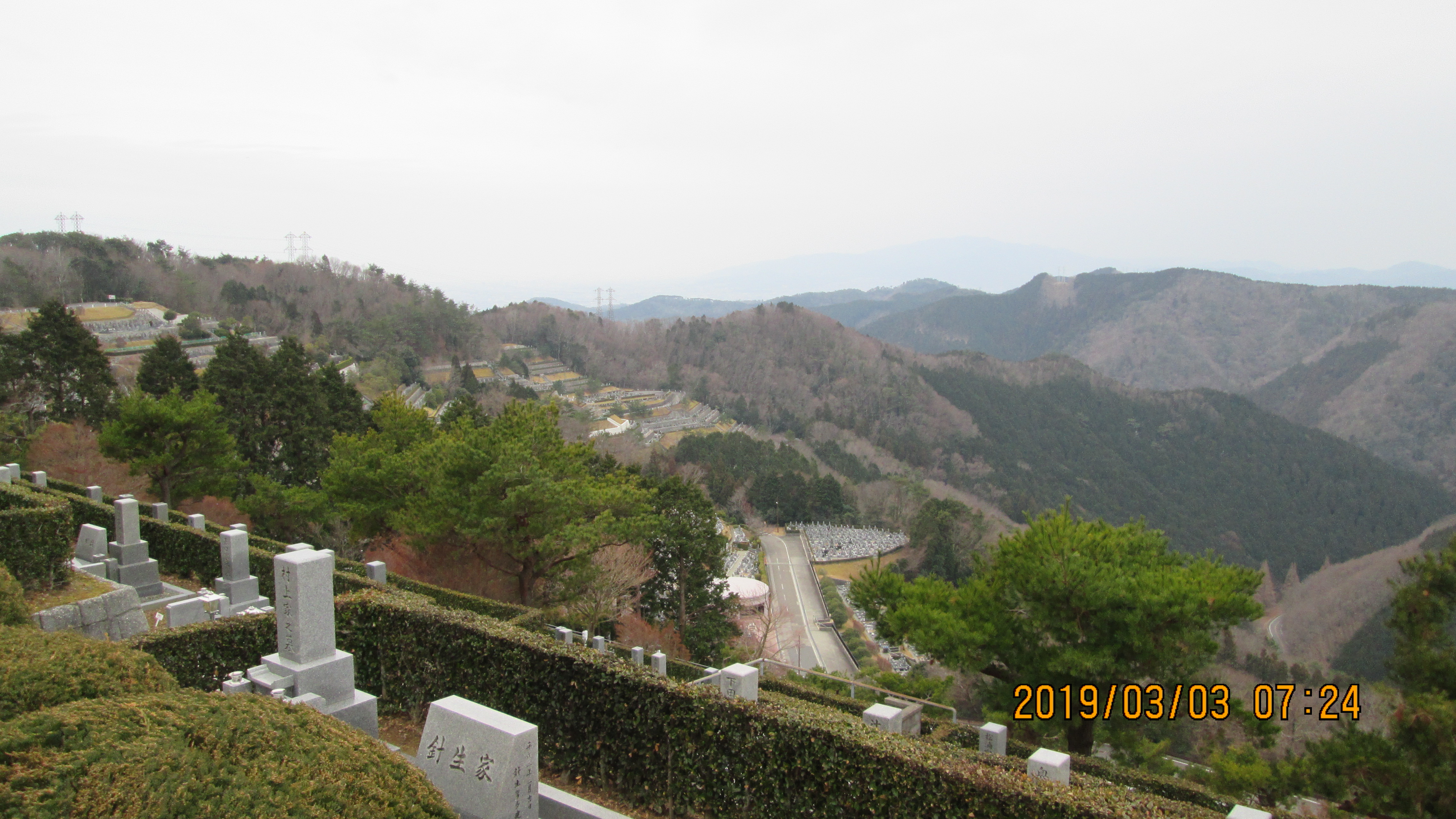 階段墓所：8区5番あずま家～風景