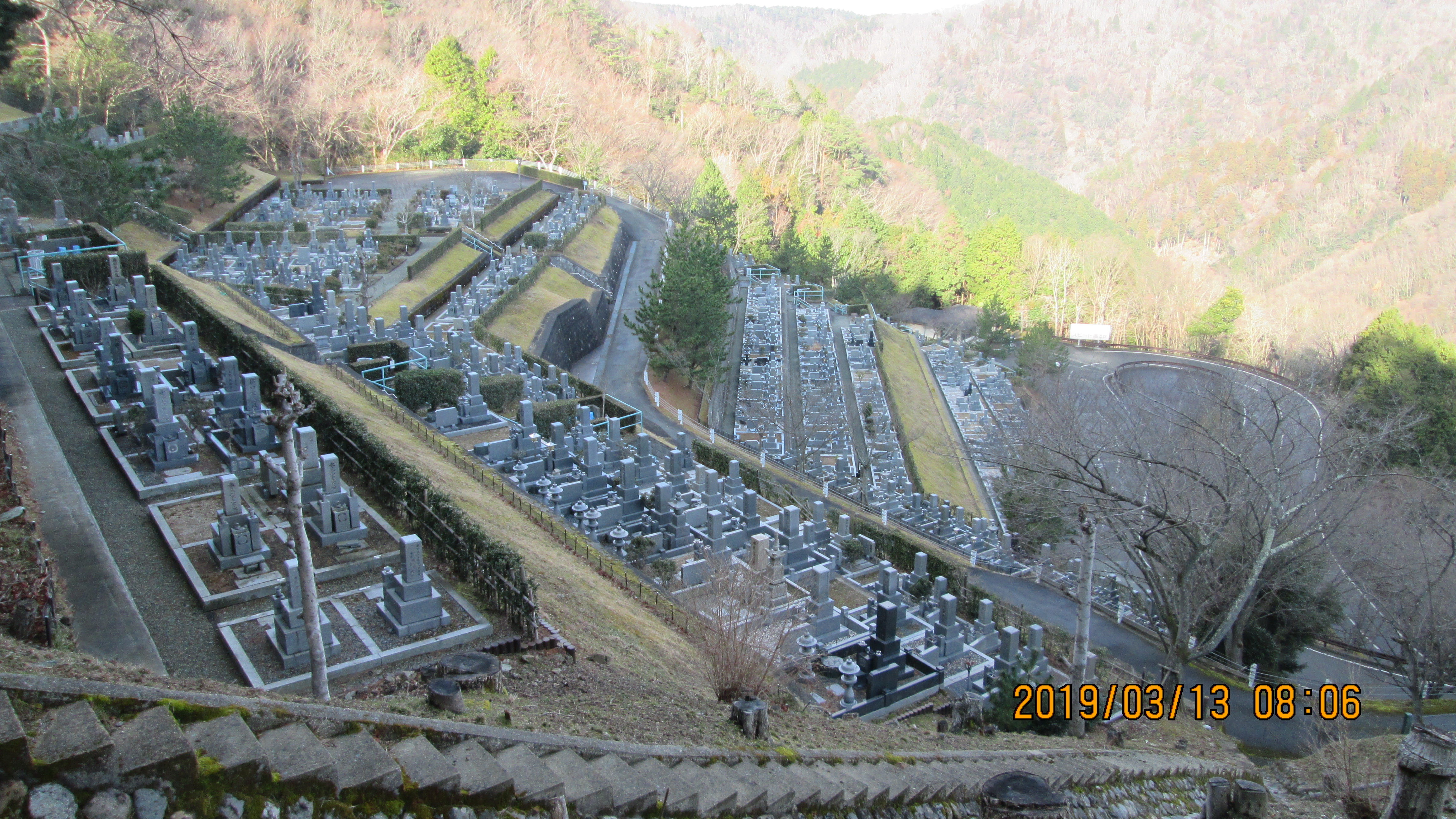 階段墓所・3番枝道～6区墓域風景