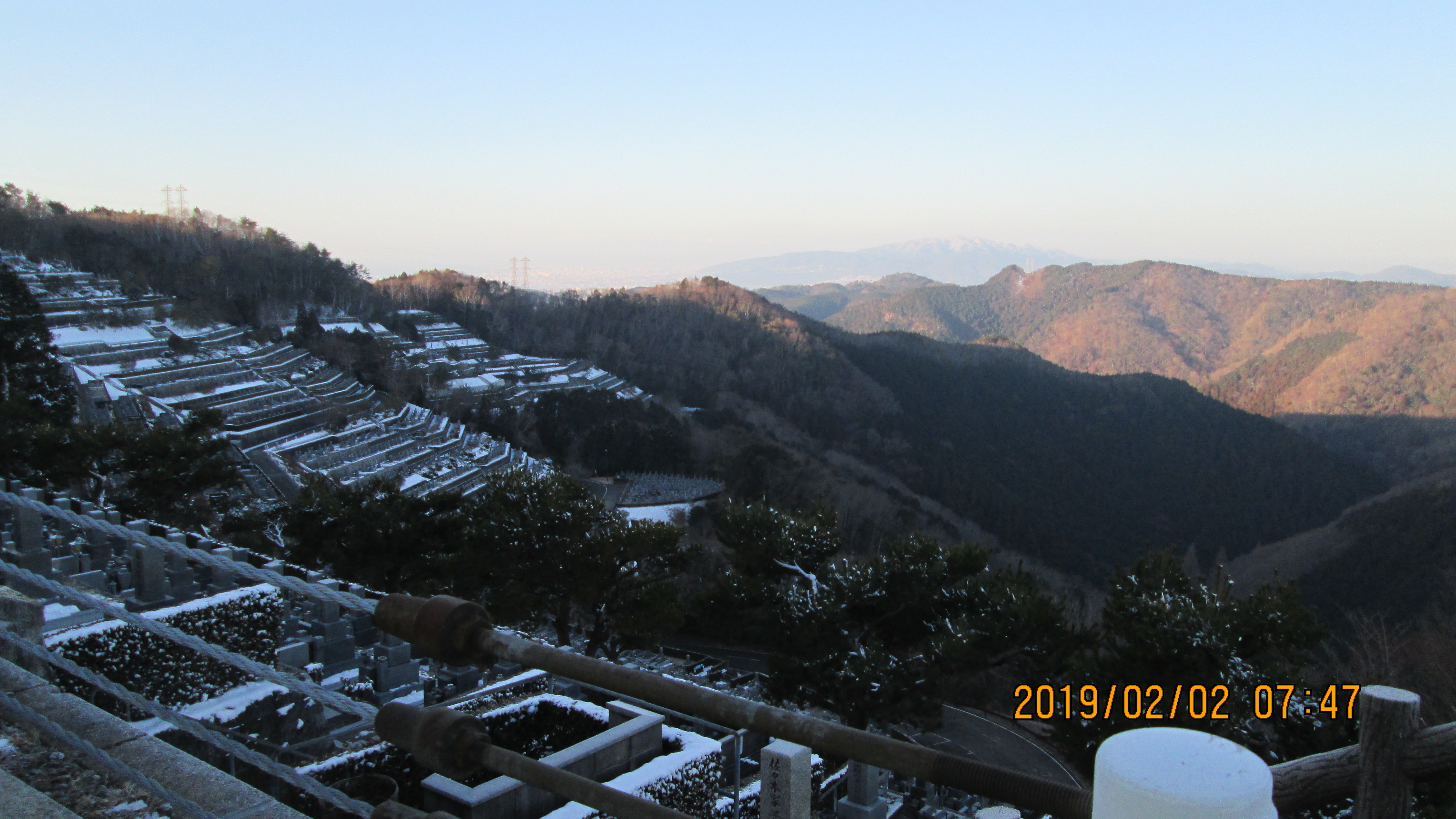 階段墓所：1番枝道からの風景