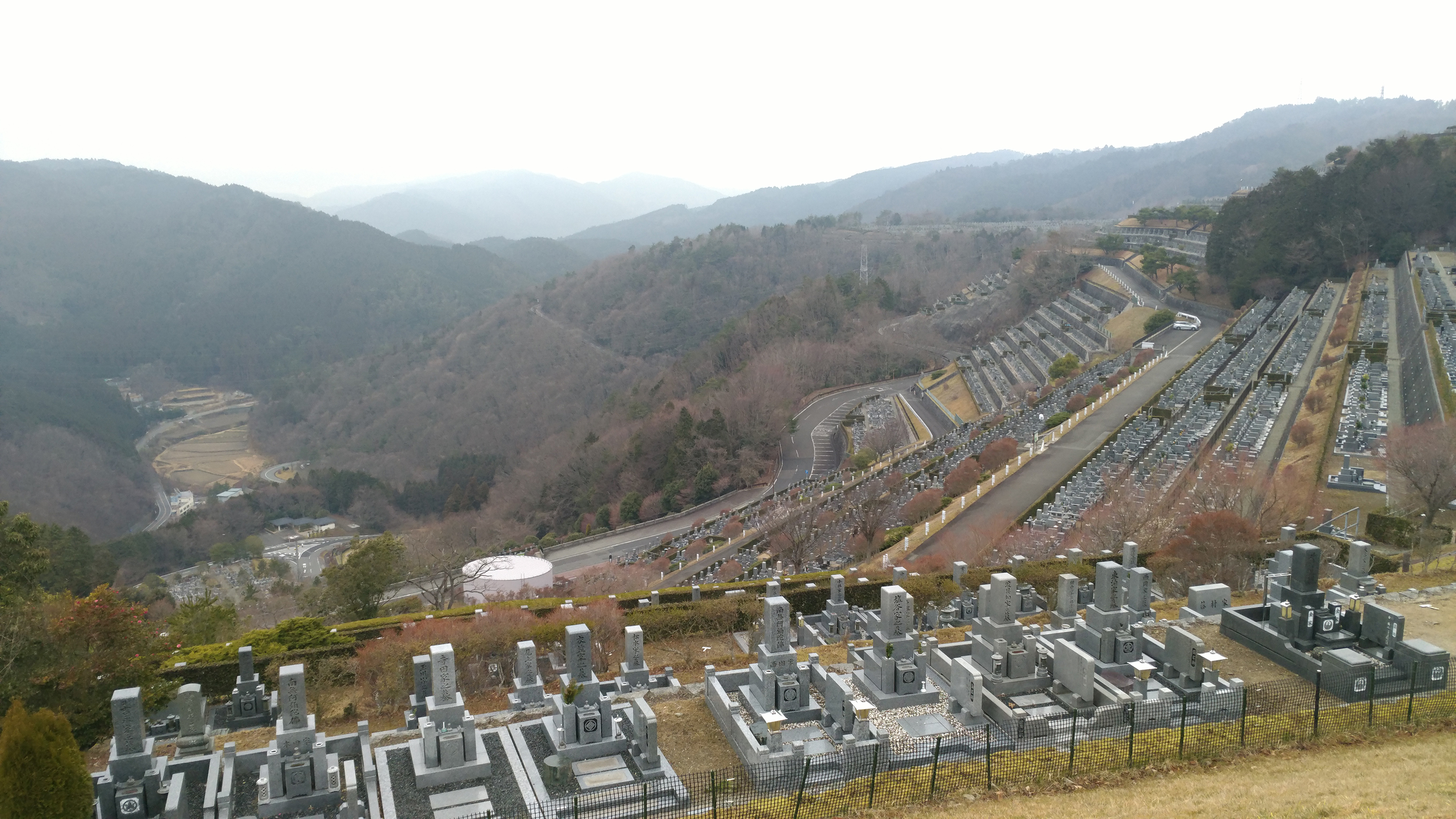 階段墓所・7区3番上段駐車場～風景