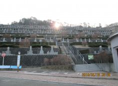 階段墓所：7区バス停からの風景