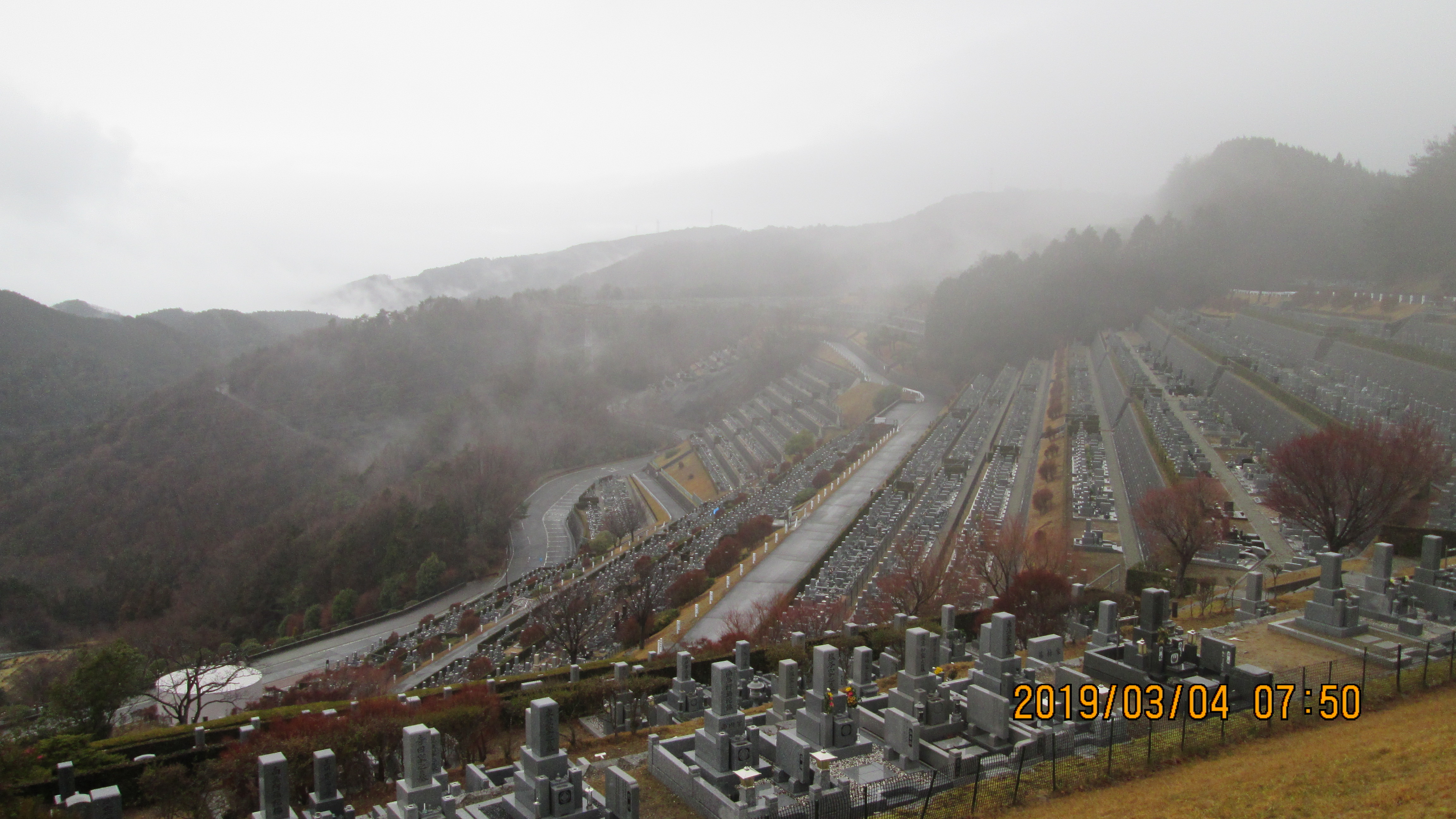 階段墓所・7区3番上段駐車場～風景