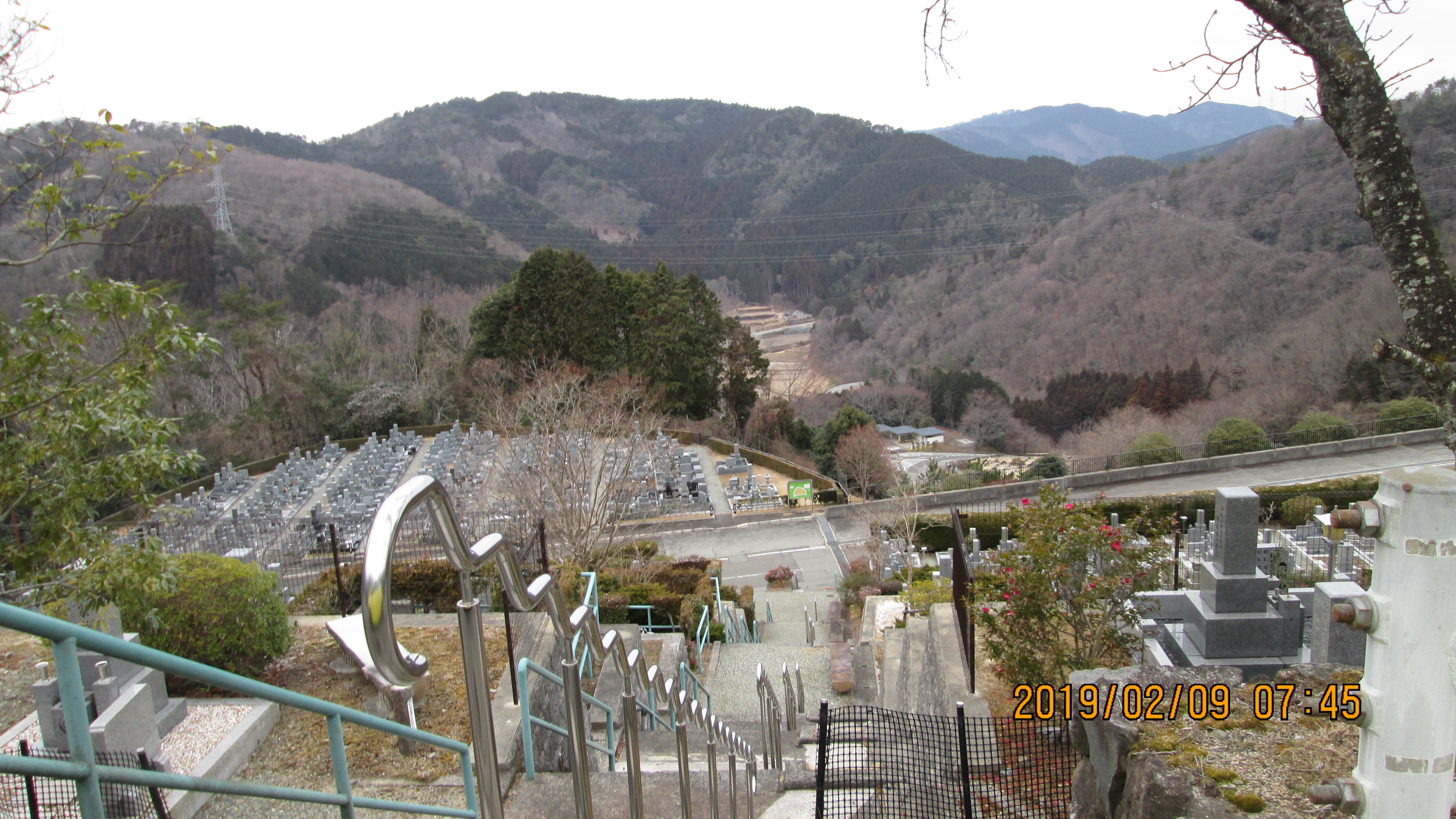 階段墓所・3番枝道から眼下の風景