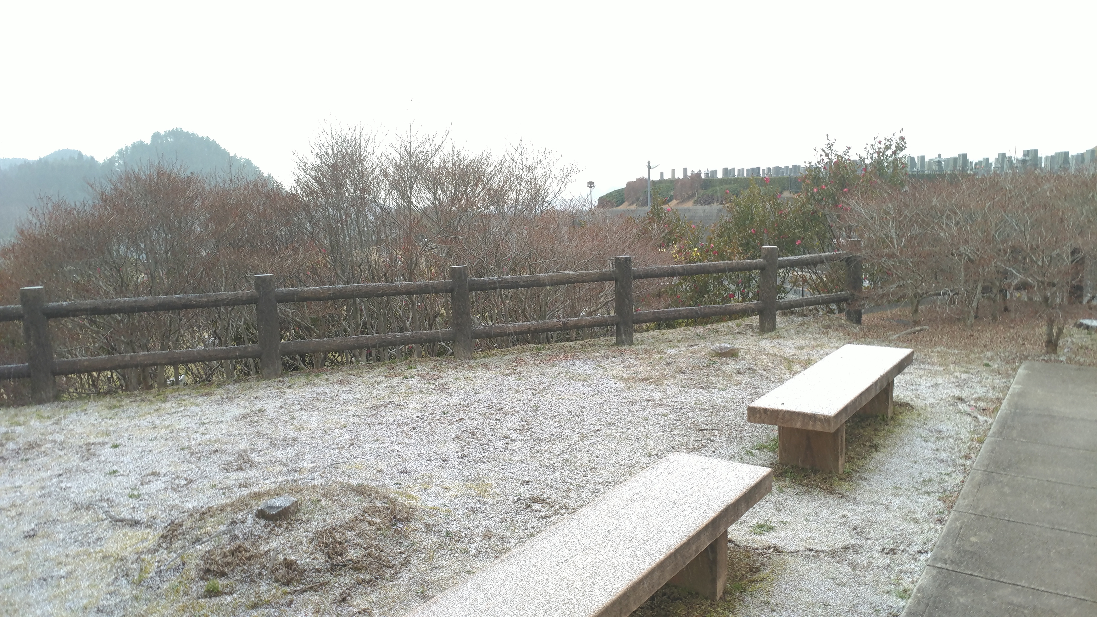 北口バス停・休憩所(積雪) 