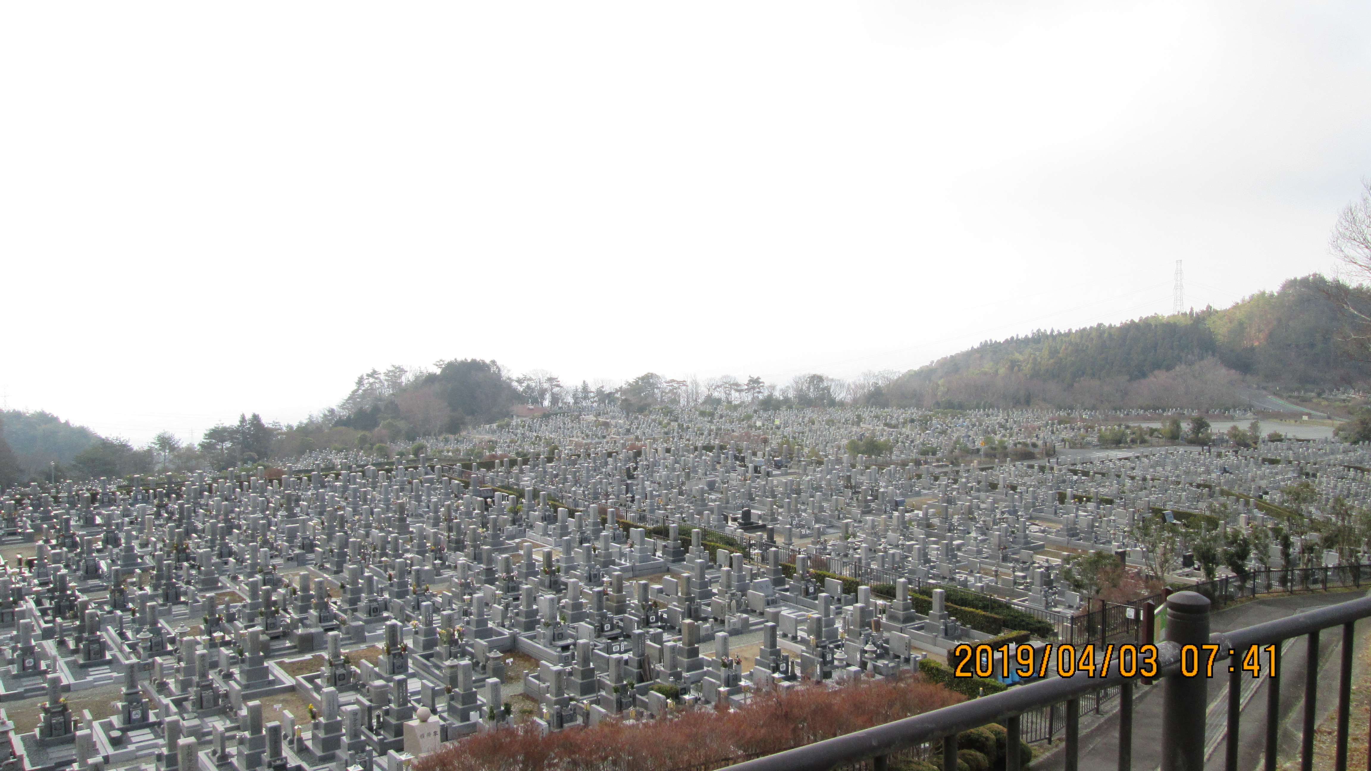 一般墓域・11区1番墓所からの風景