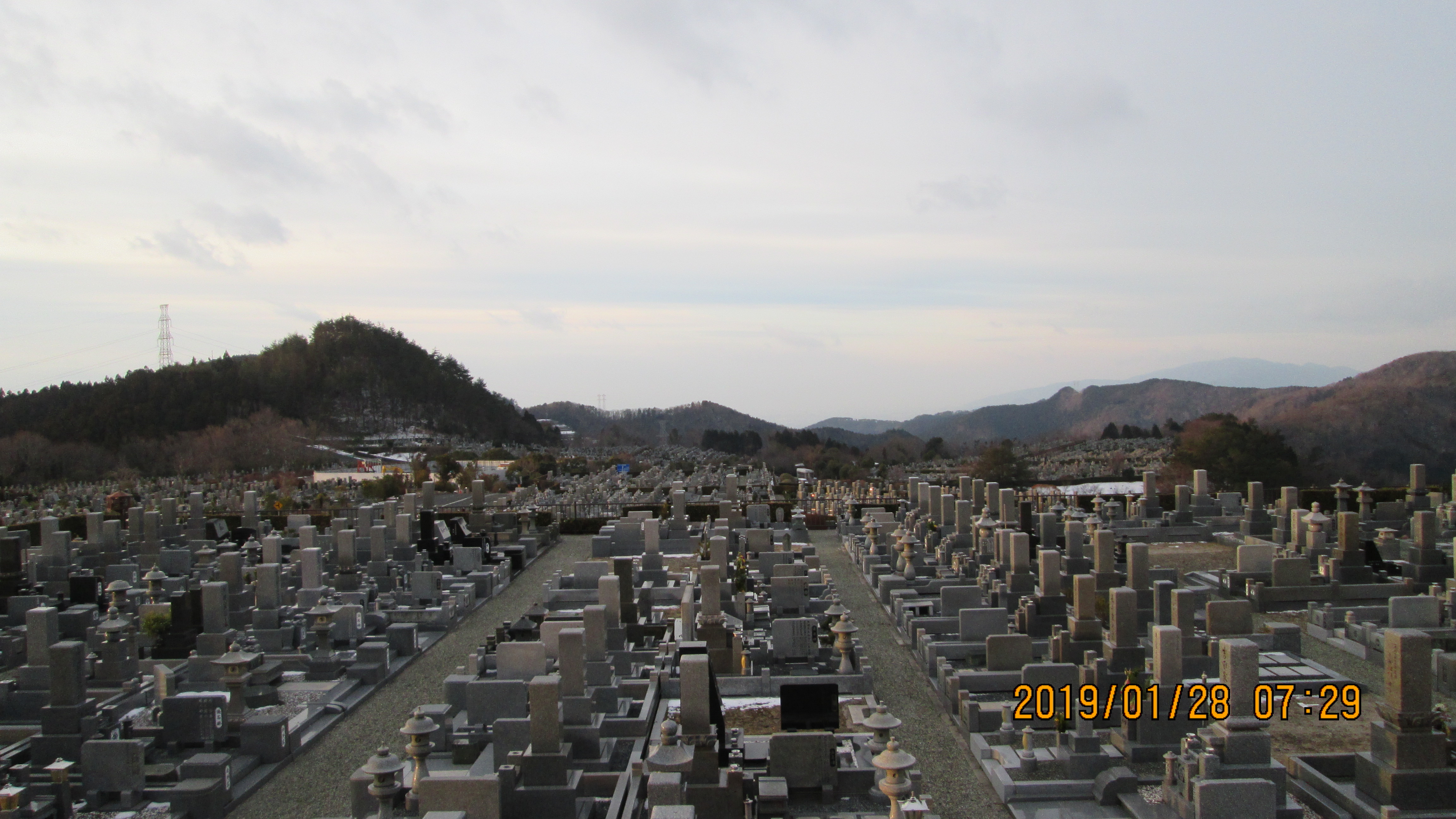 11区3番墓所から南西向き風景