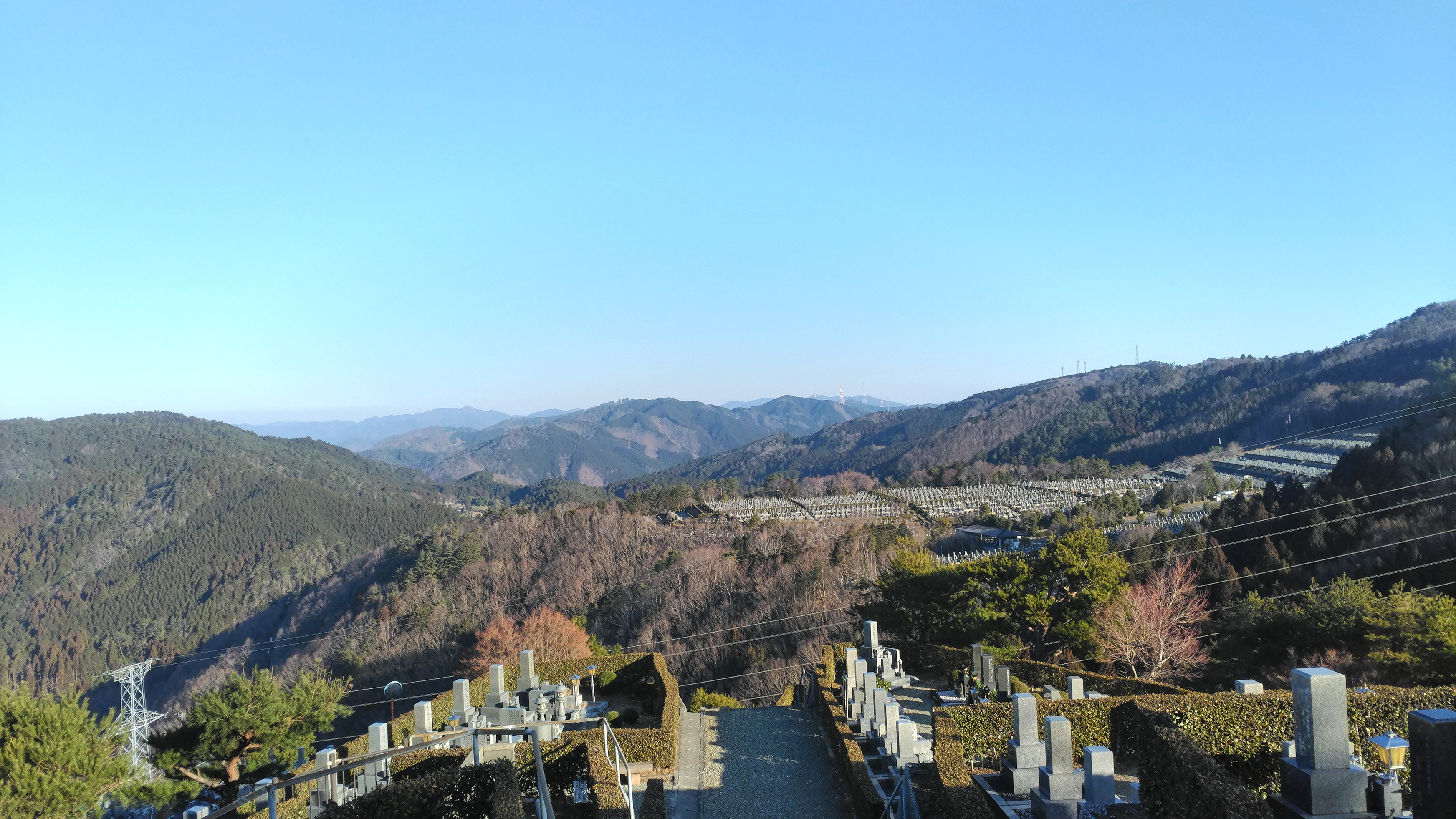 階段墓所・8区5番あずま家～風景