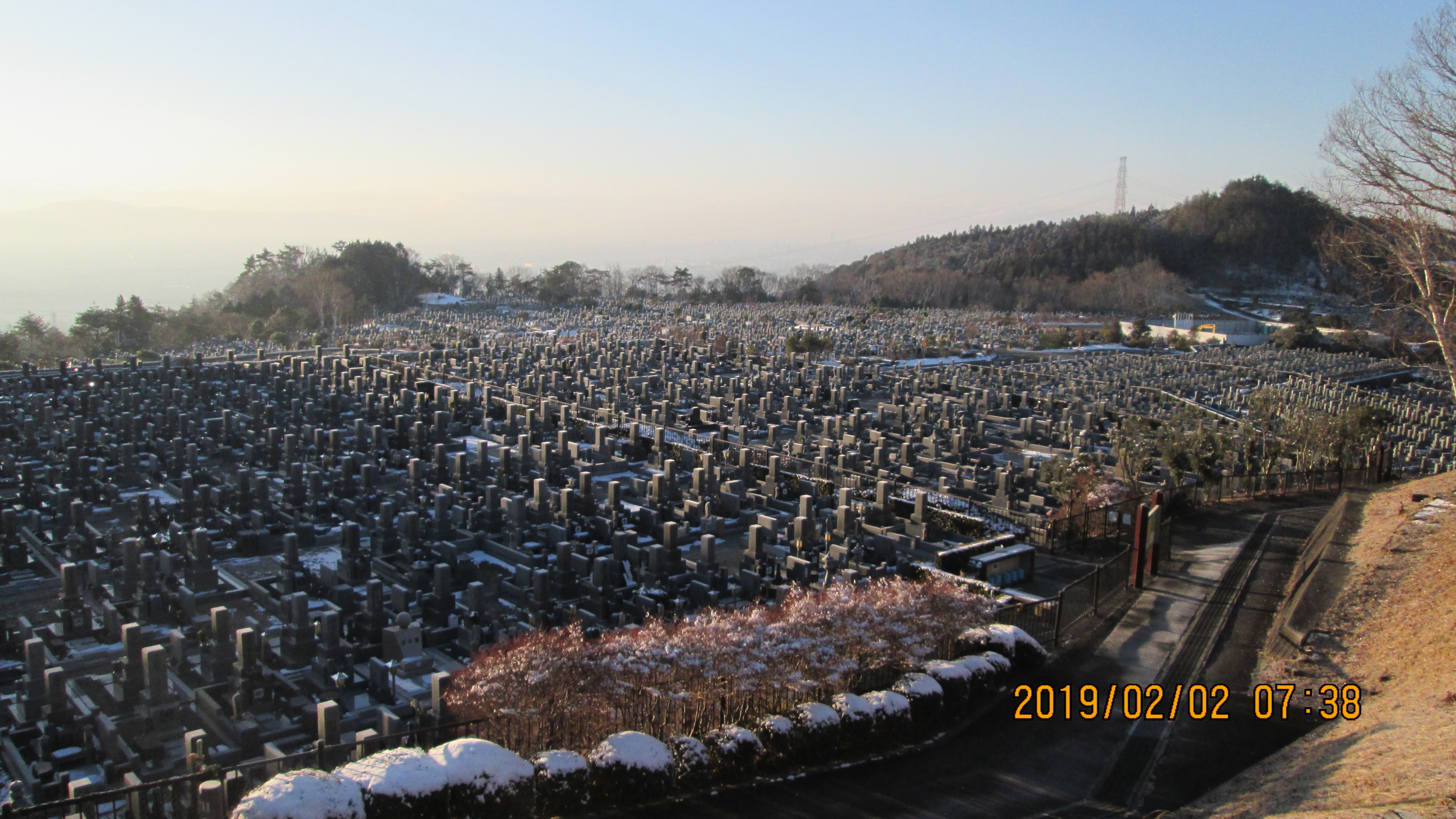 11区1番墓所から霊園風景