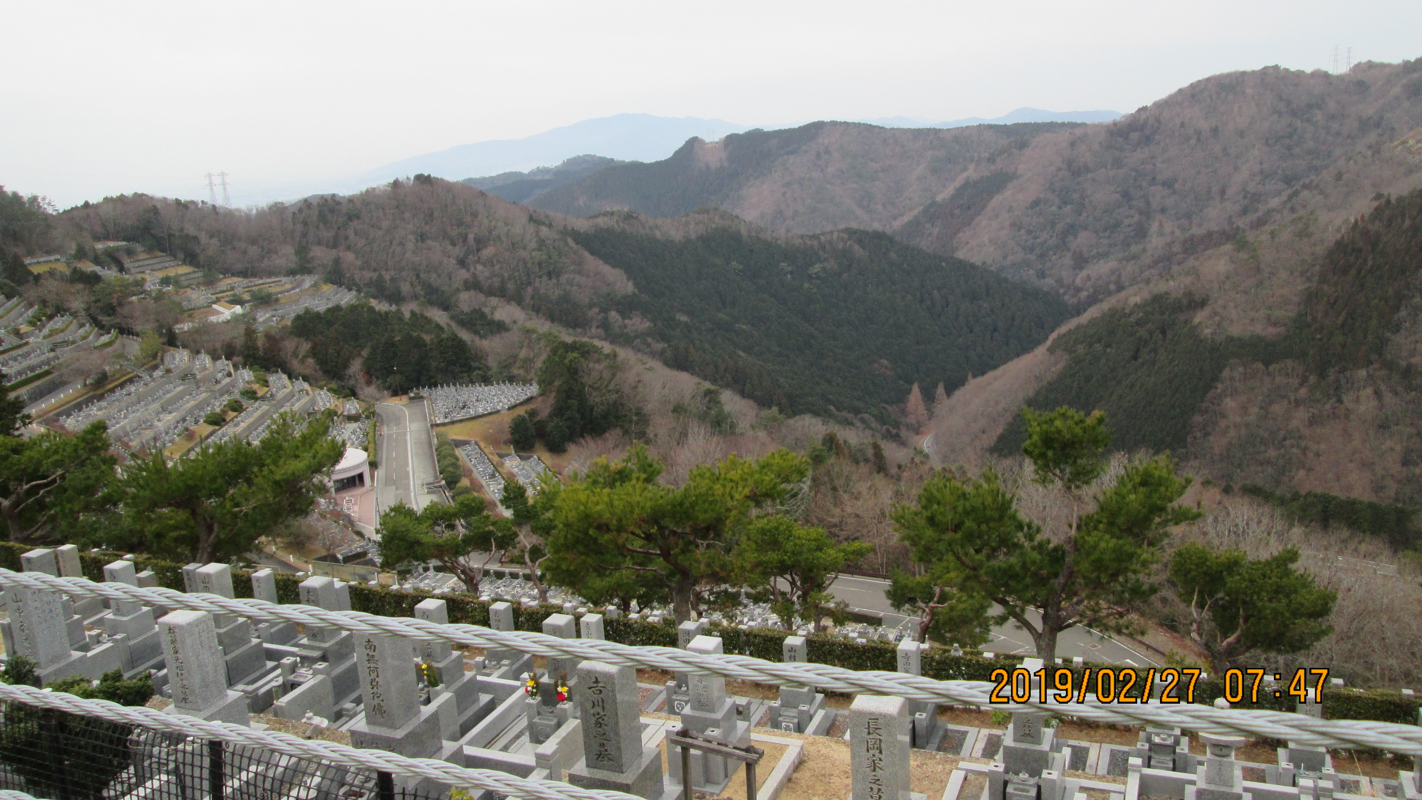 階段墓所：1番枝道からの風景