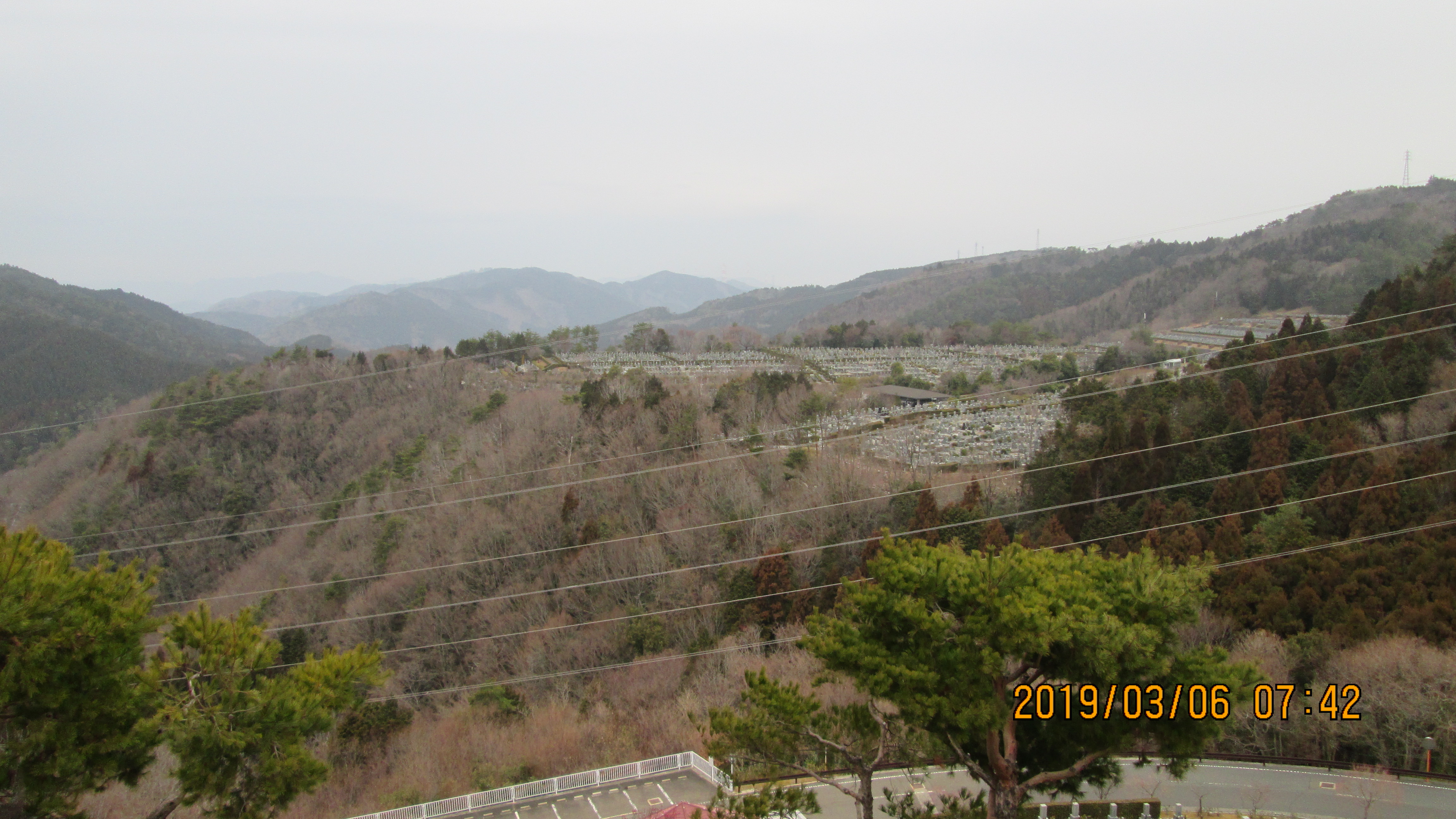 階段墓所・8区4番駐車場から風景