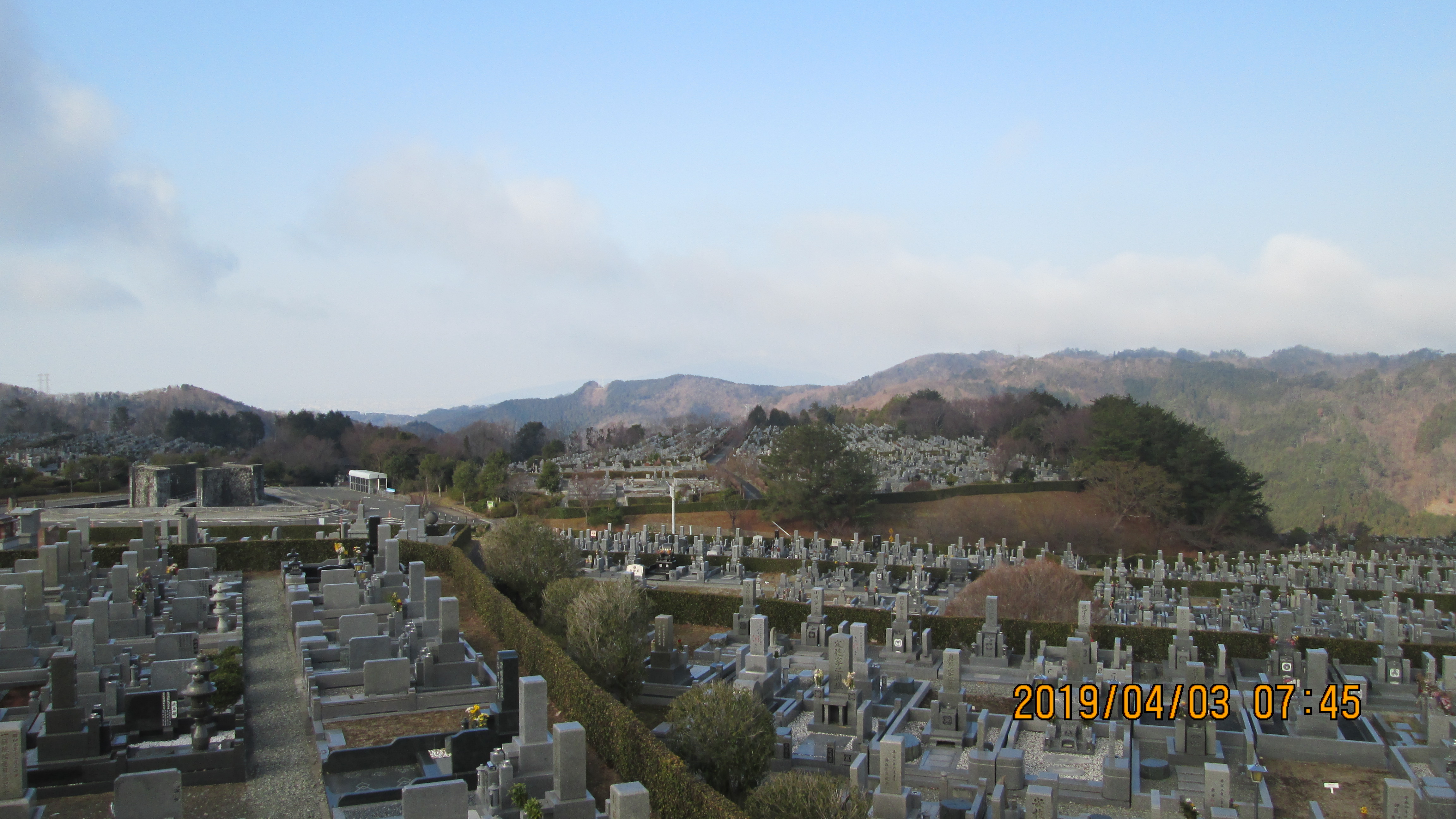 一般墓域・11区7番墓所からの風景