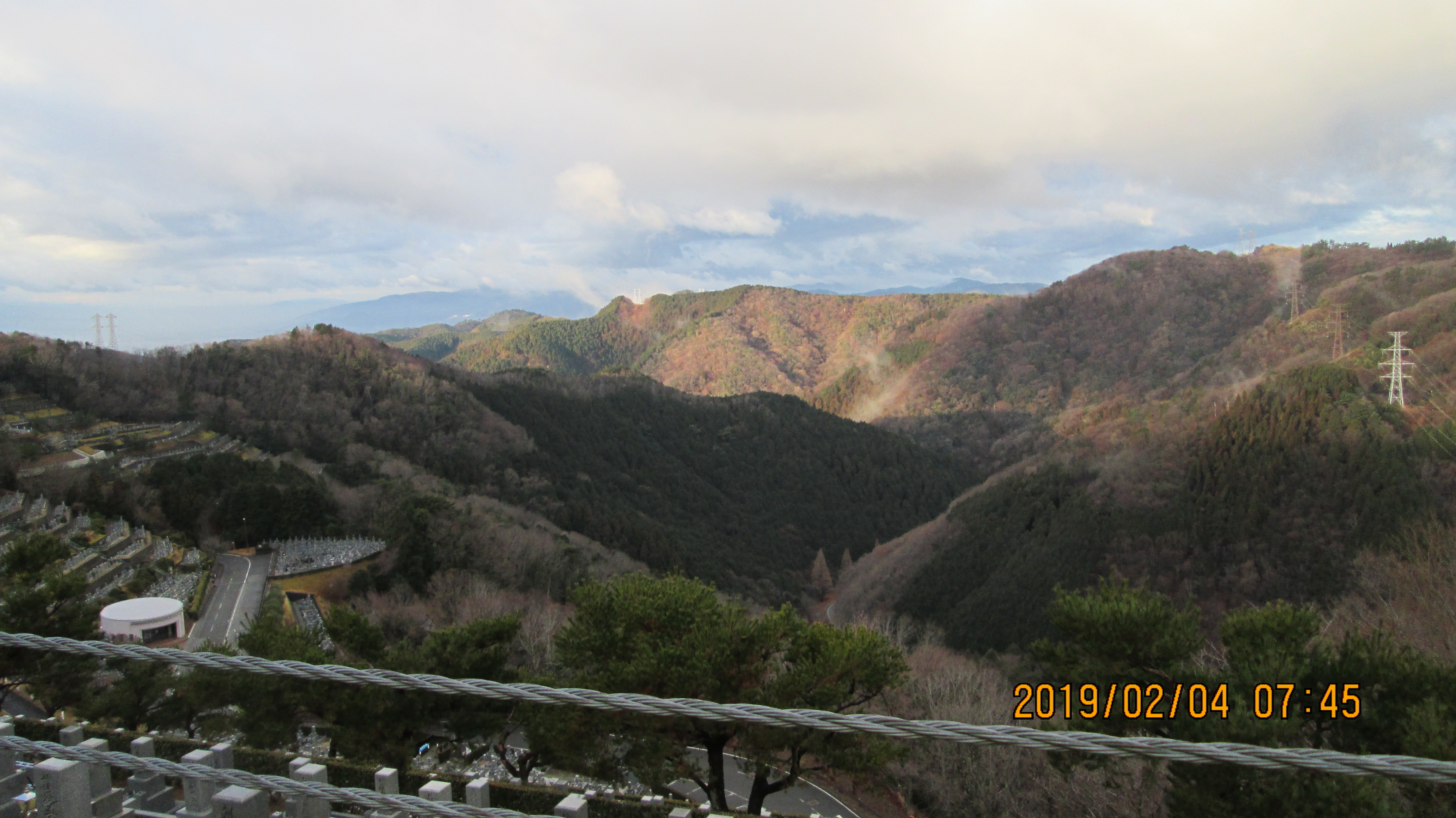 階段墓所：8区4番枝道風景