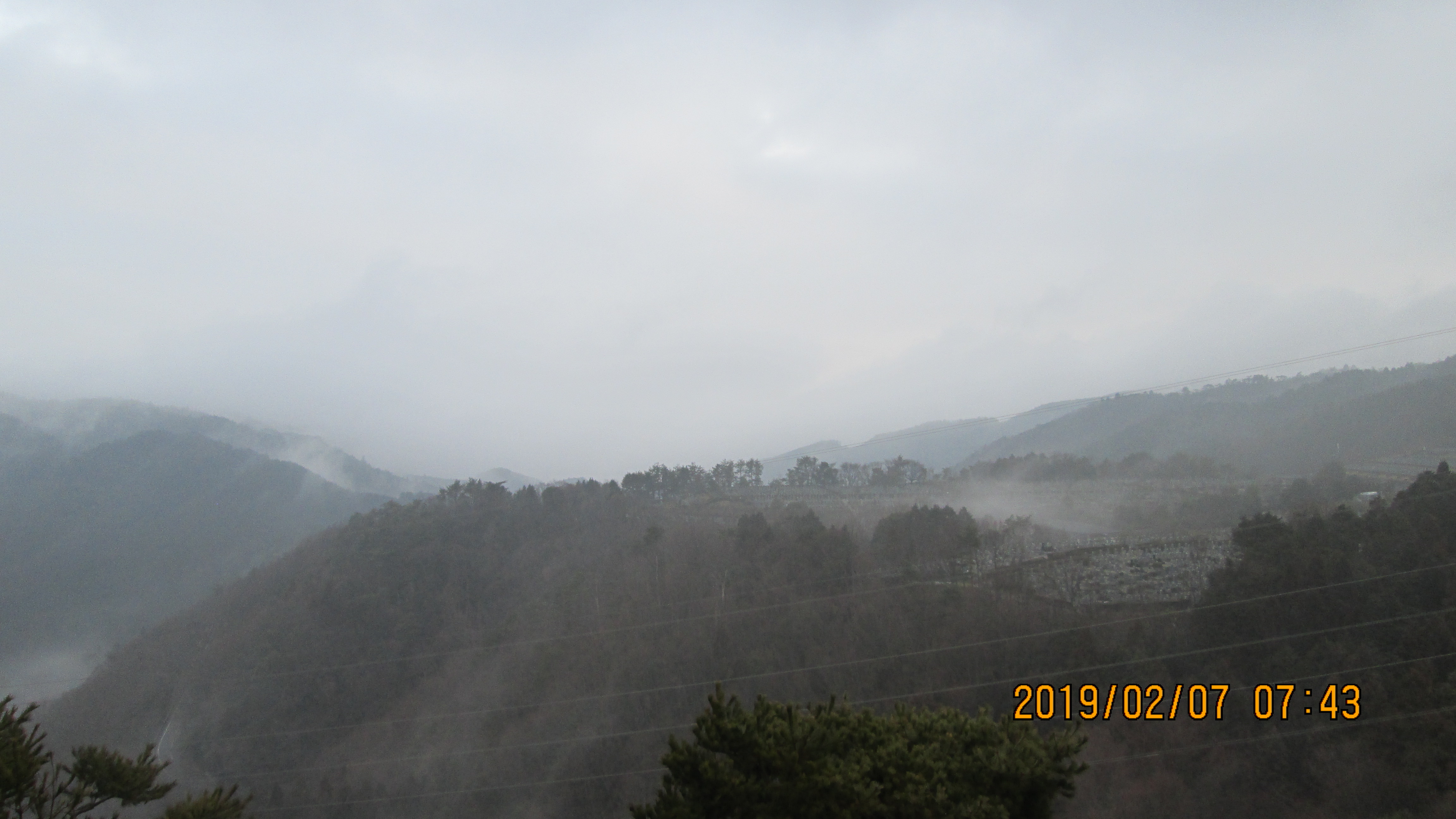 階段墓所：8区4番駐車場からの風景