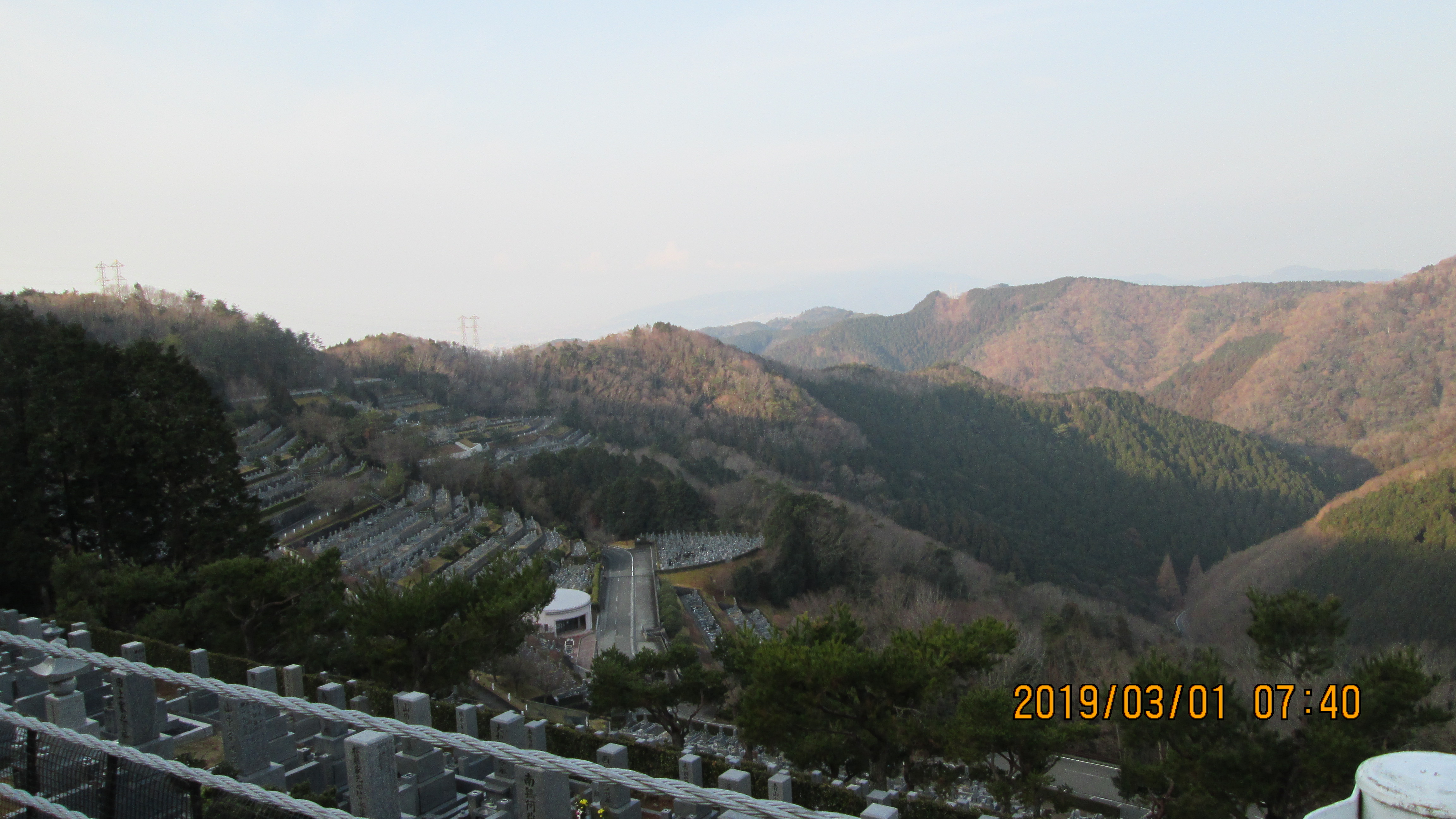 階段墓所：1番枝道からの風景