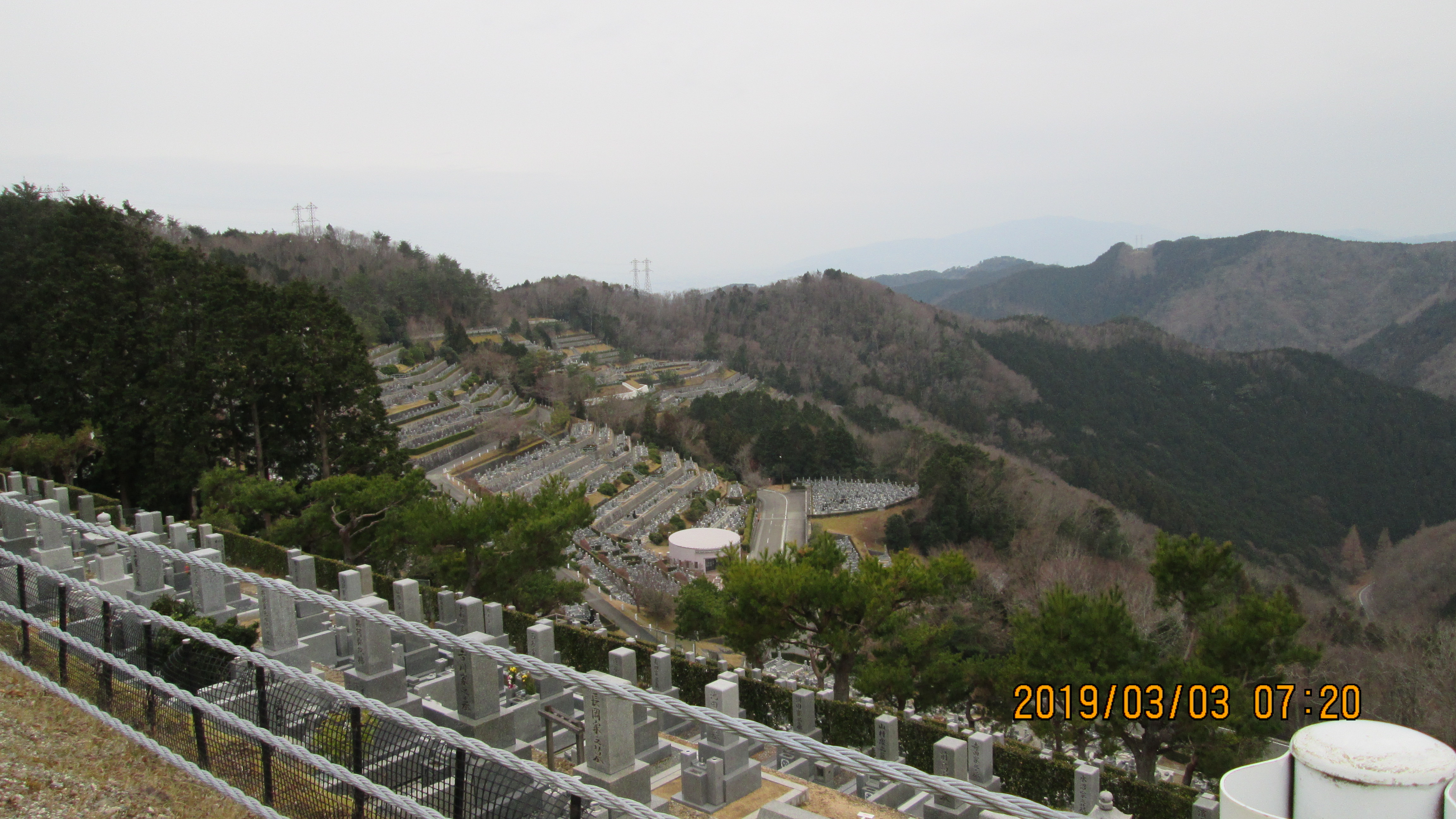 階段墓所：2番枝道からの風景