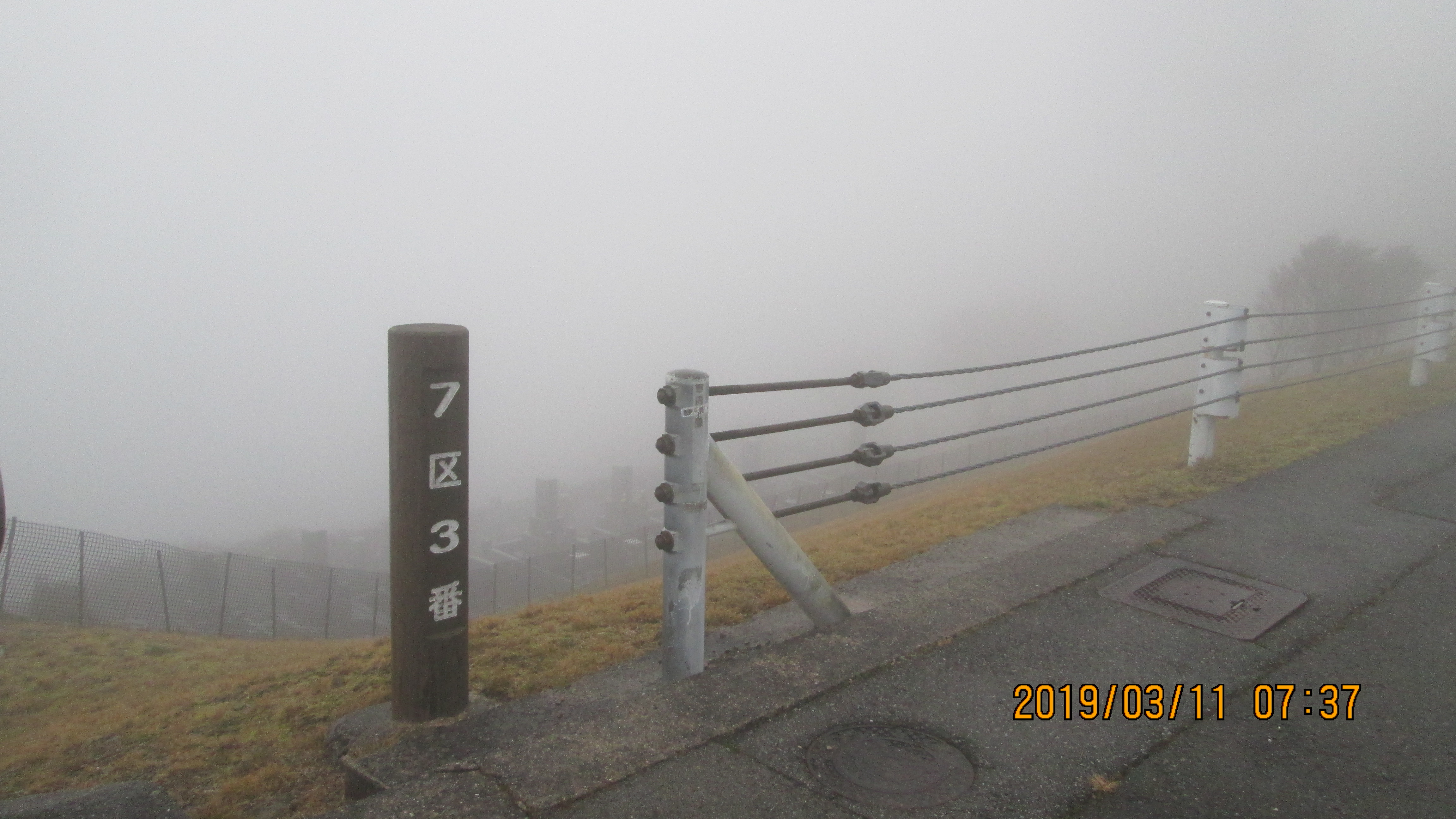 階段墓所・7区3番上段駐車場風景 