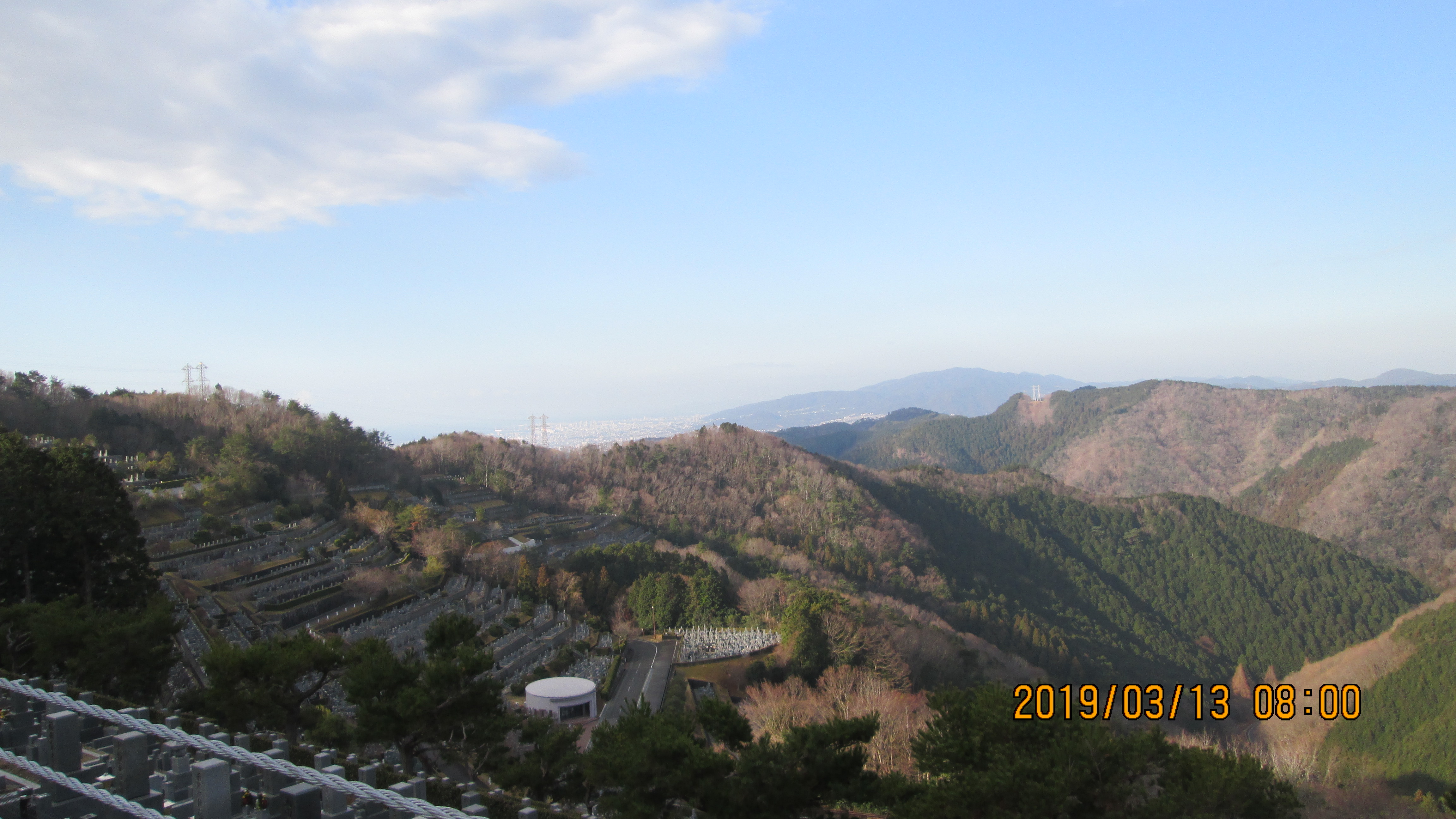 階段墓域・1番枝道からの風景