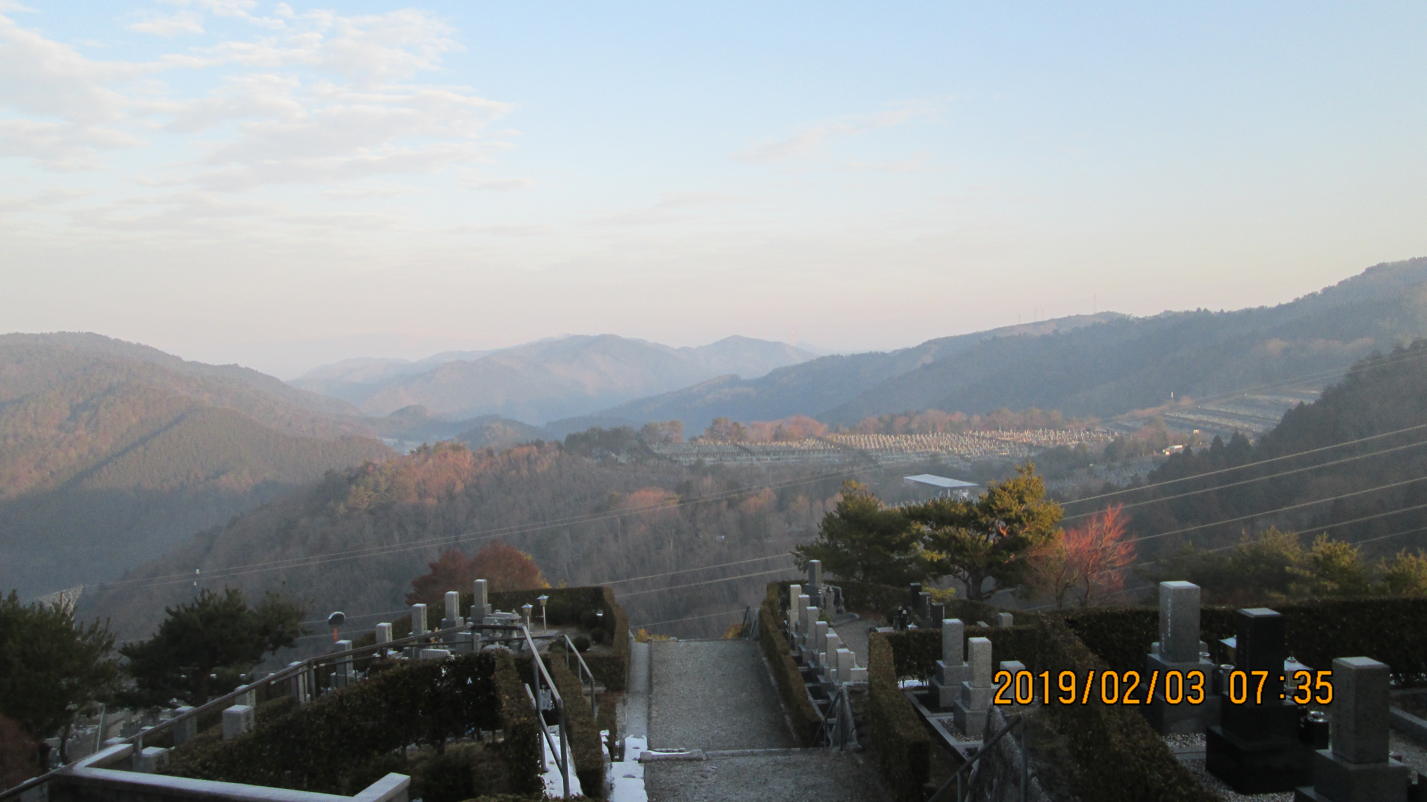 階段墓所：8区5番あずま家～風景