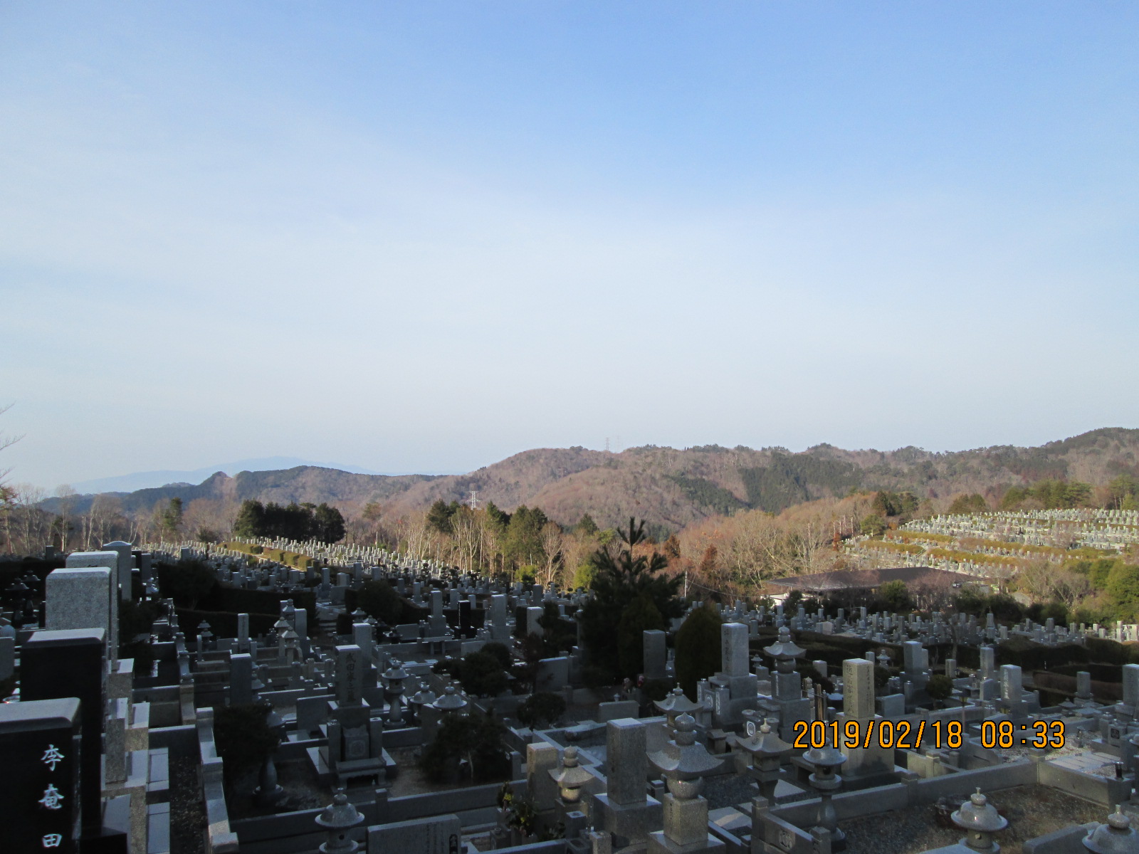 2区墓所からの風景