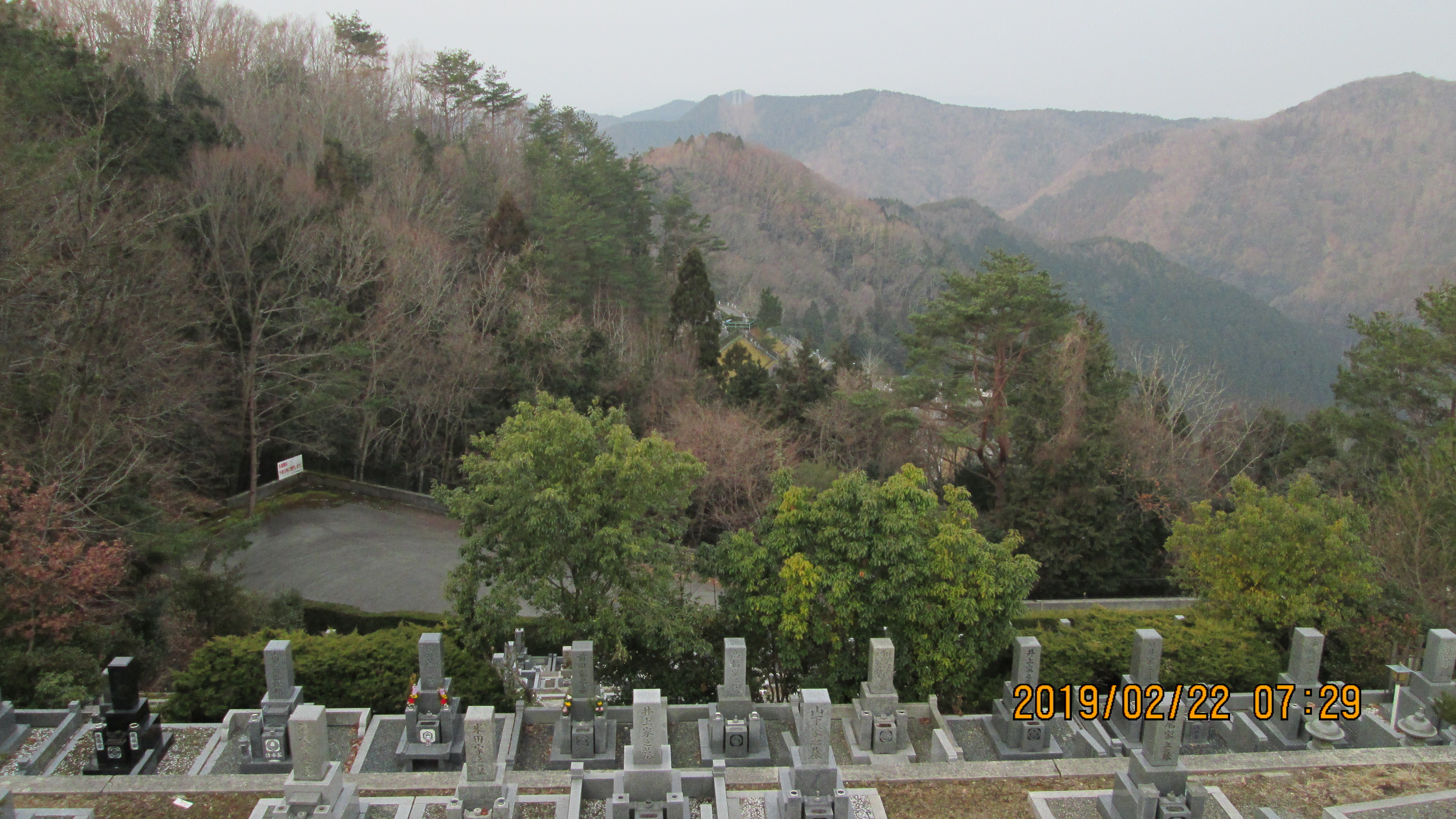 階段墓所・7区3番墓所最上段～風景