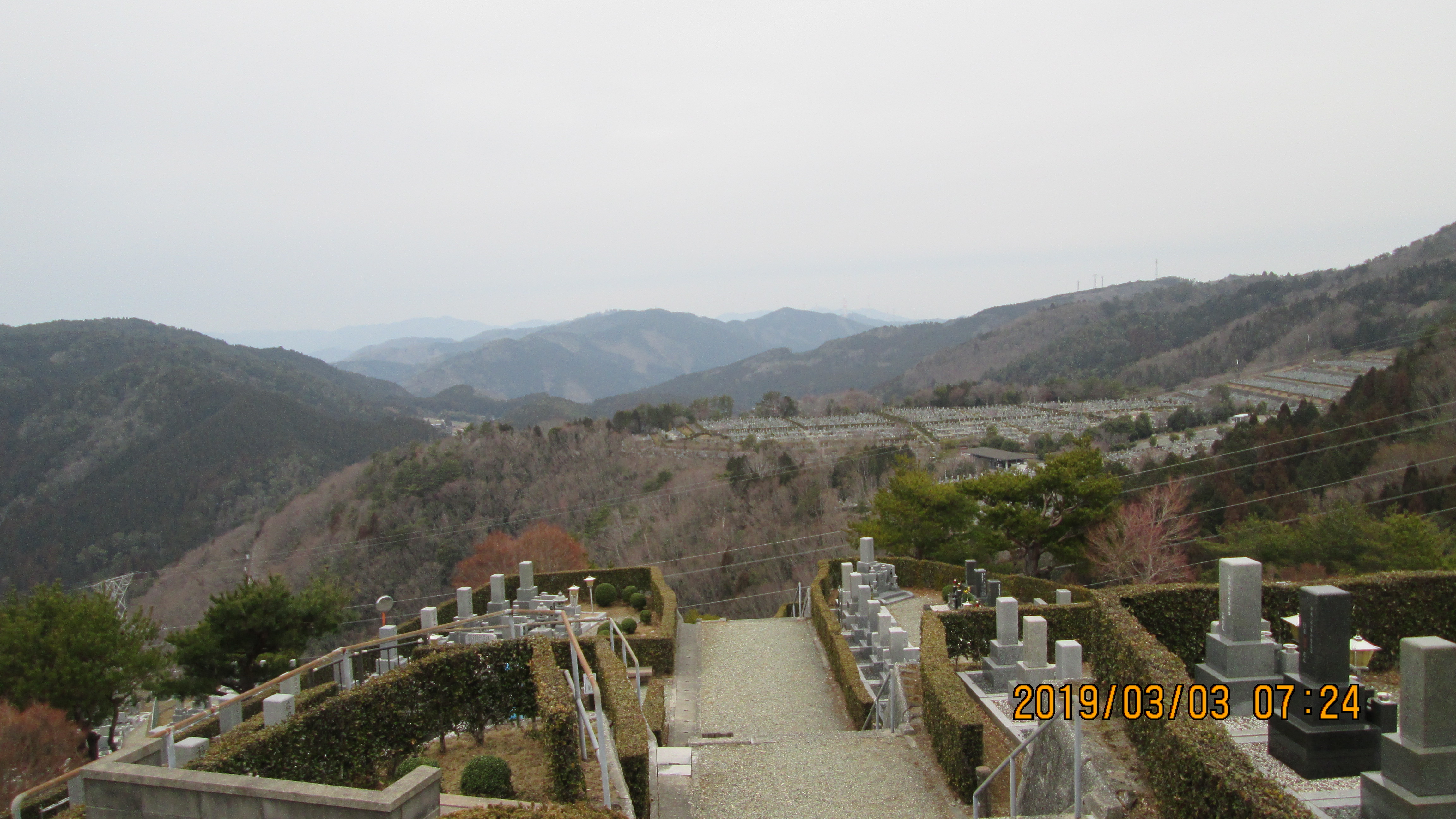 階段墓所：8区5番あずま家～風景