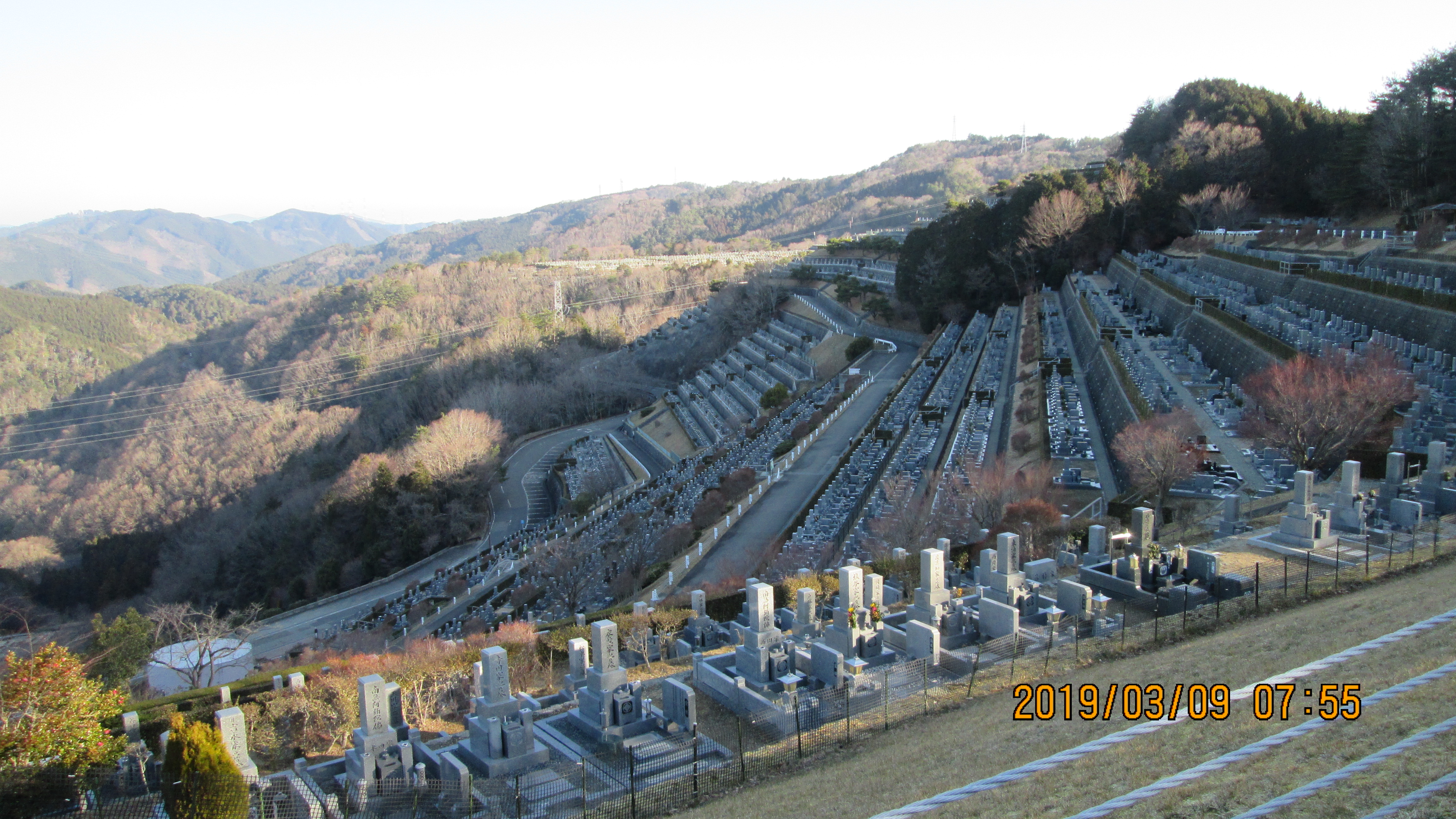 階段墓所・7区3番上段駐車場風景