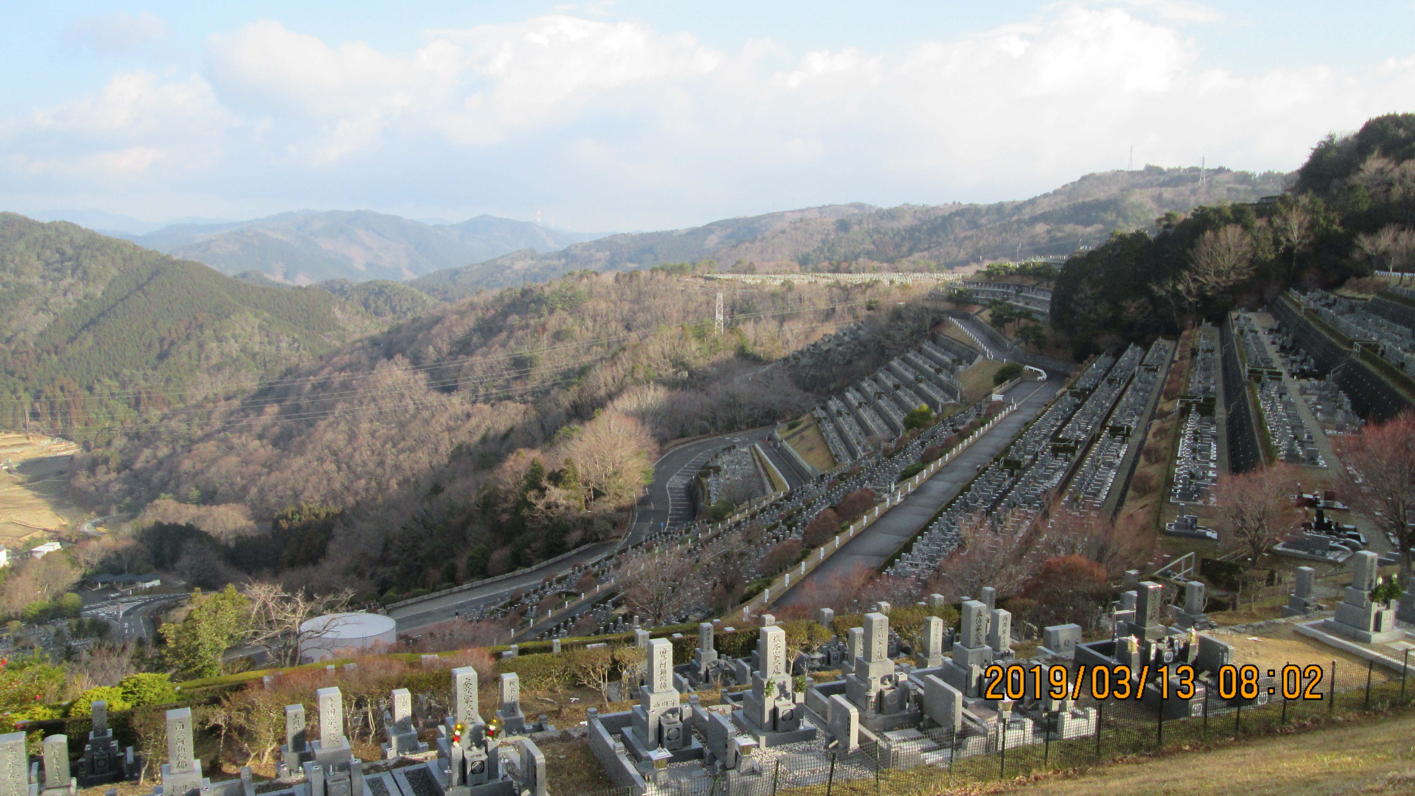 階段墓所・7区3番上段駐車場～風景