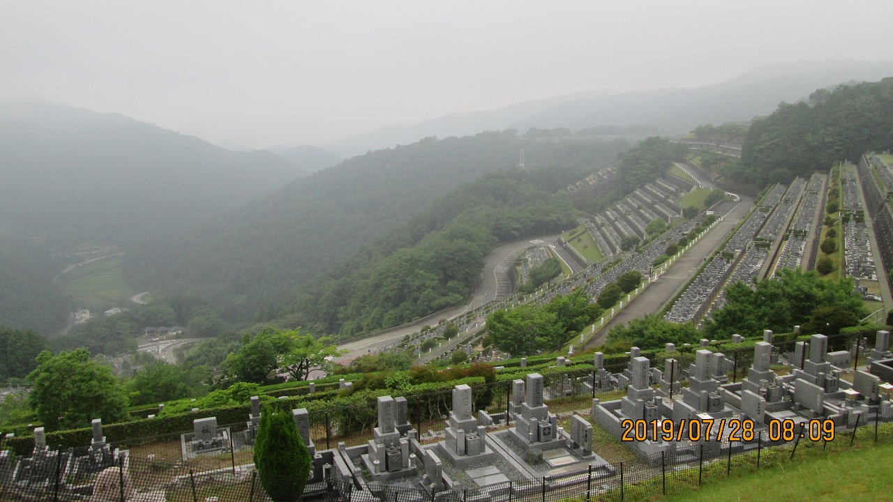 階段墓域・7区3番上段駐車場～撮影