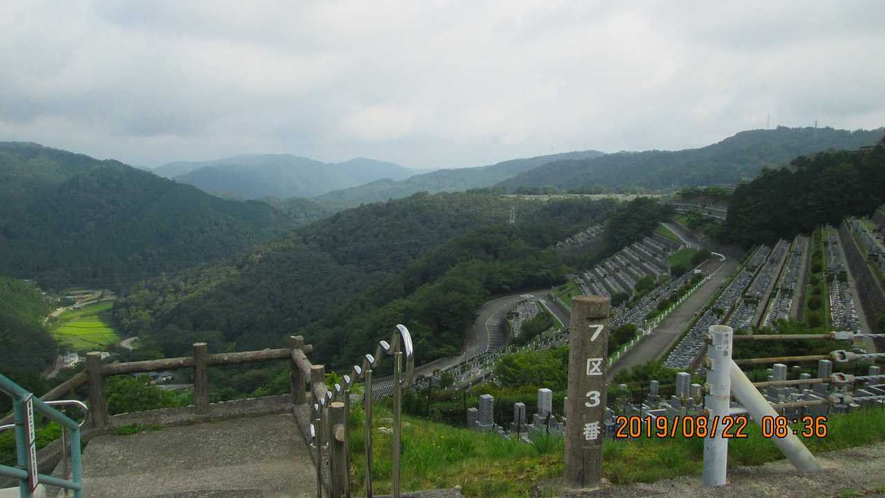 階段墓域・7区3番上段駐車場～撮影