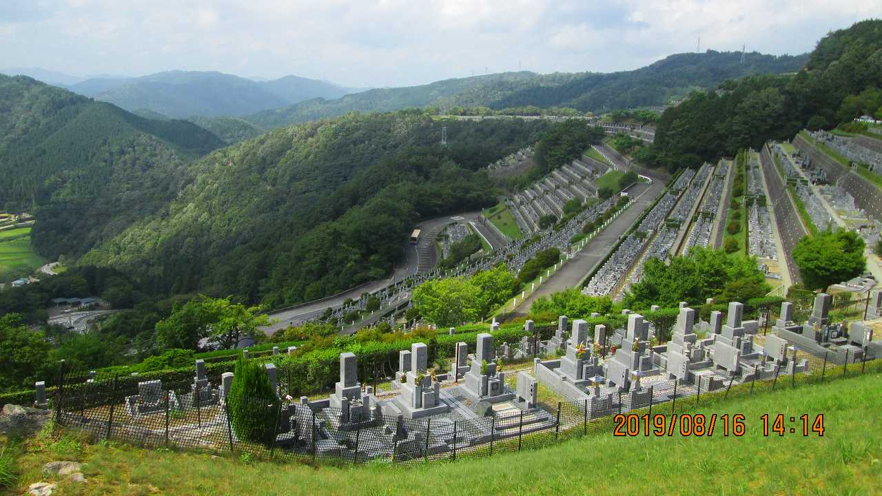 階段墓域・7区3番上段駐車場～風景