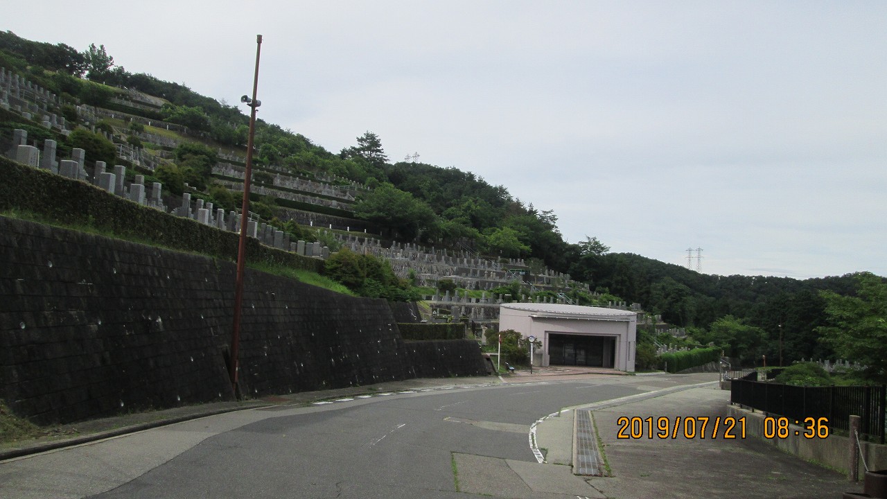 バス通り・7区墓所・バス停風景撮影