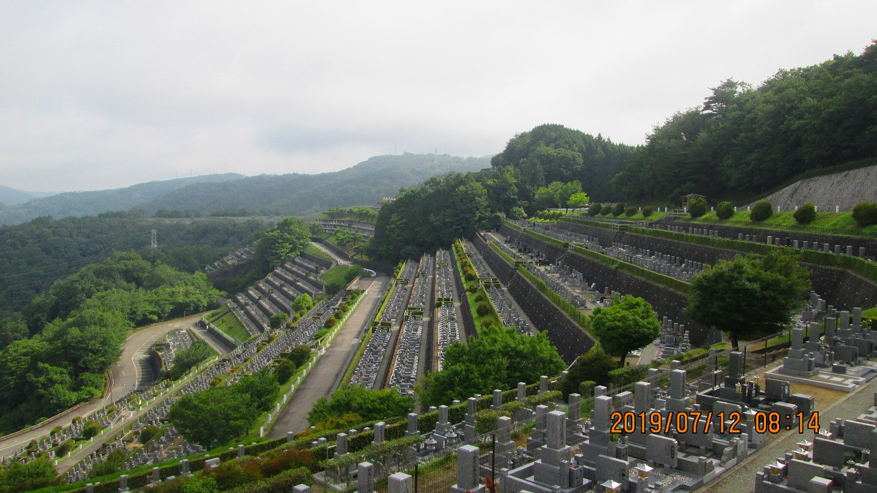 階段墓域・7区3番上段駐車場～撮影