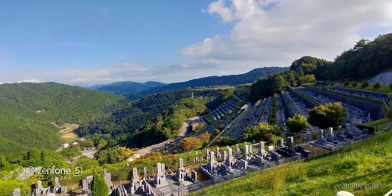 階段墓域・7区3番上段駐車場～風景