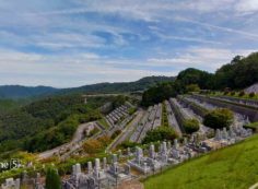 階段墓域・7区3番上段駐車場から風景