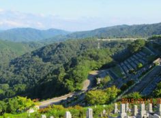 階段墓域・7区3番上段駐車場からの風景