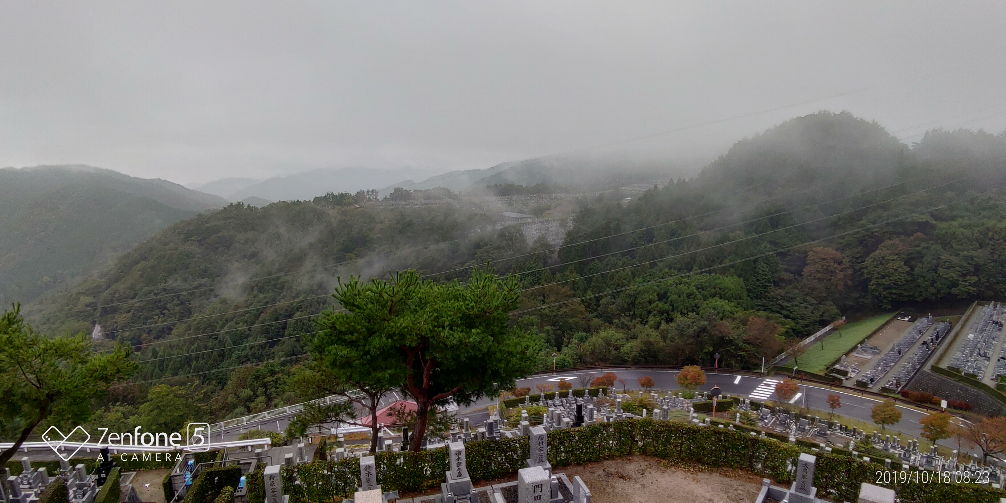 階段墓域・8区4番枝道駐車場～風景