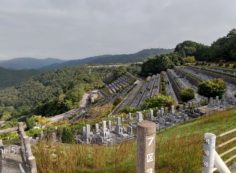 階段墓域・7区3番上段駐車場から風景