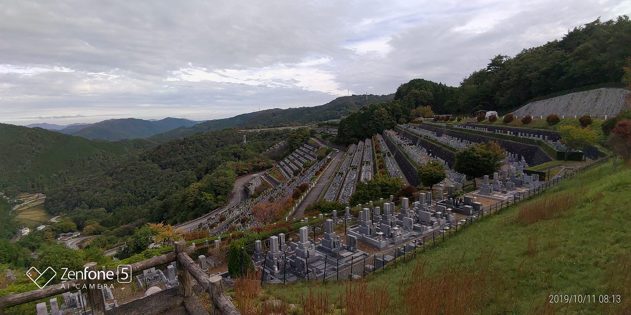 階段墓所・7区3番上段駐車場～風景