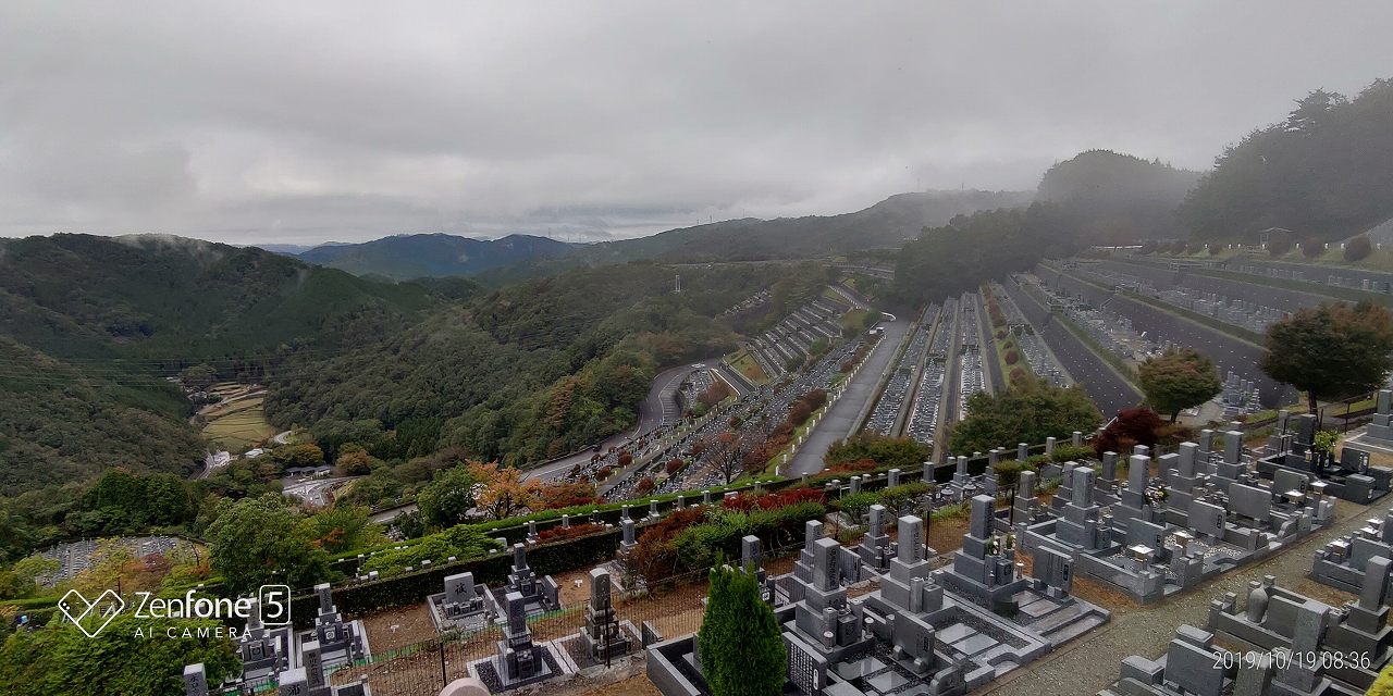 階段墓域・7区3番上段駐車場～風景