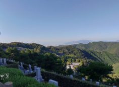 階段墓域・8区5番あずま家～六甲山・神戸市街風景