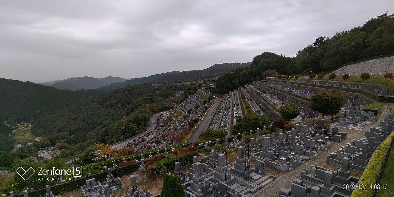 階段墓域・7区3番上段駐車場～風景