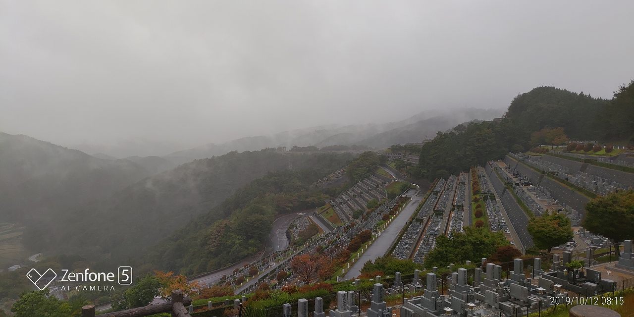 階段墓域・7区3番上段駐車場～風景